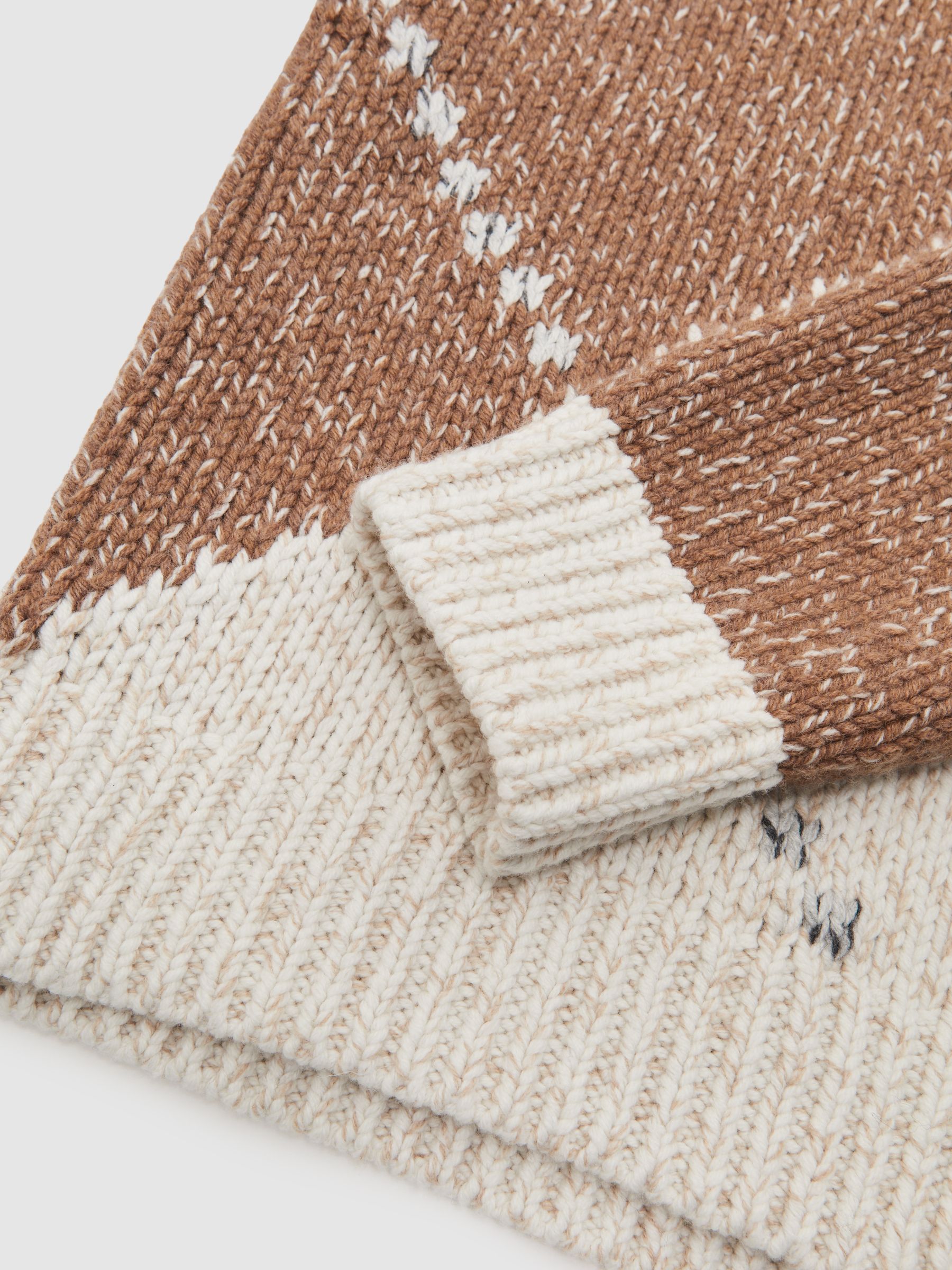 Jumper in Camel Brown Multi