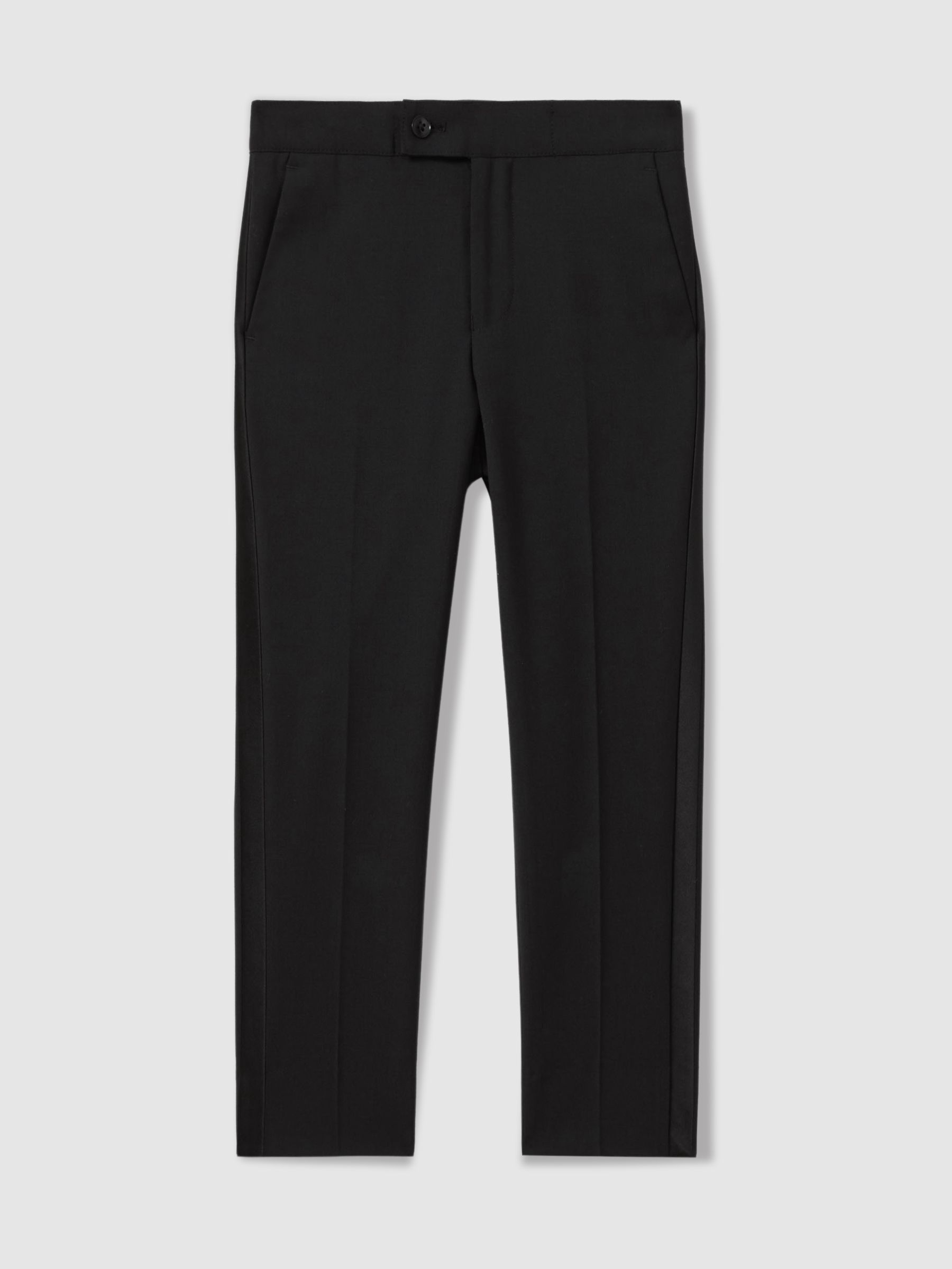 13-14 yrs Tuxedo Satin Stripe Trousers in Black
