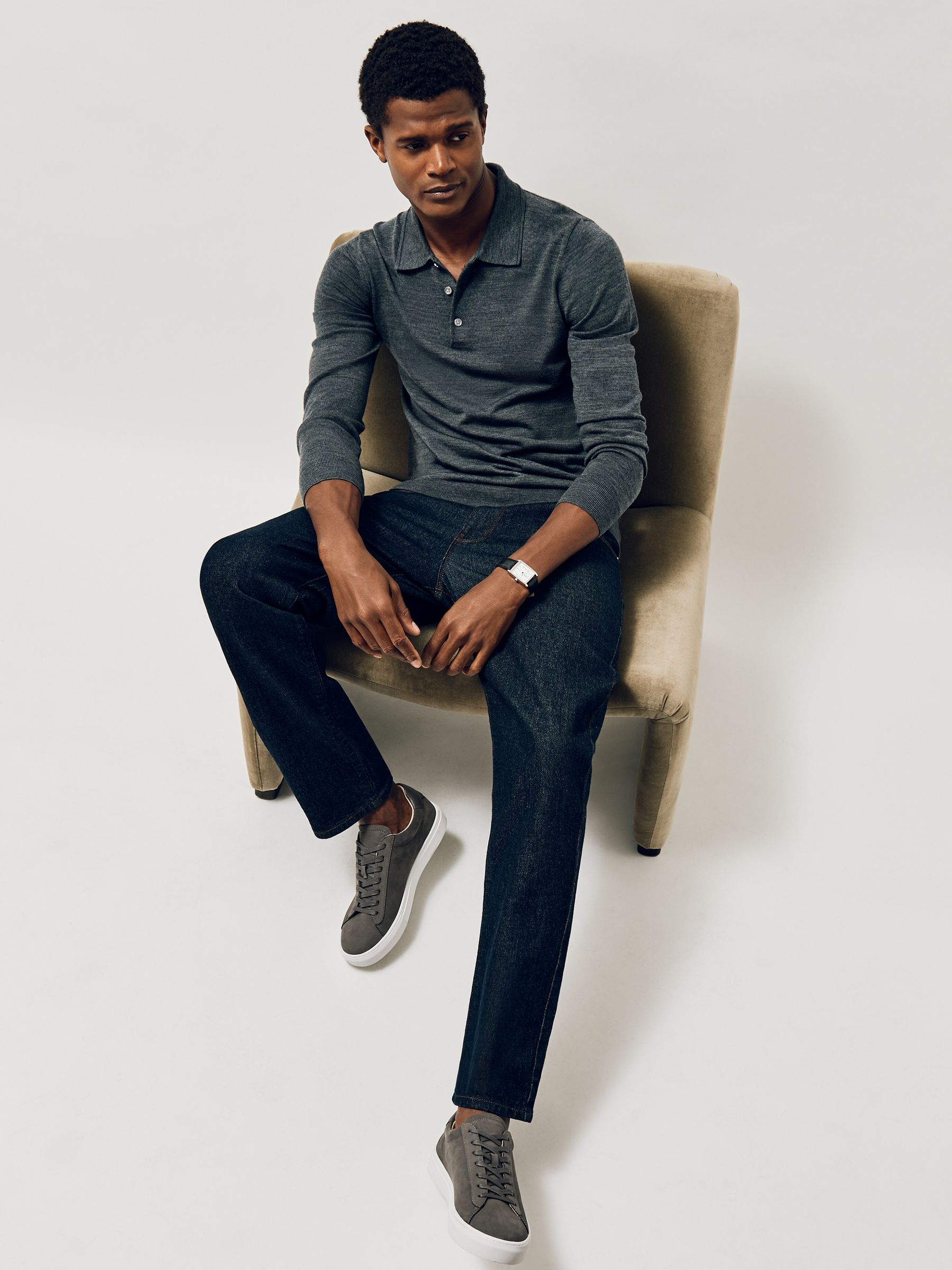 Nubuck Leather Low-Top Trainers in Brickwood Red