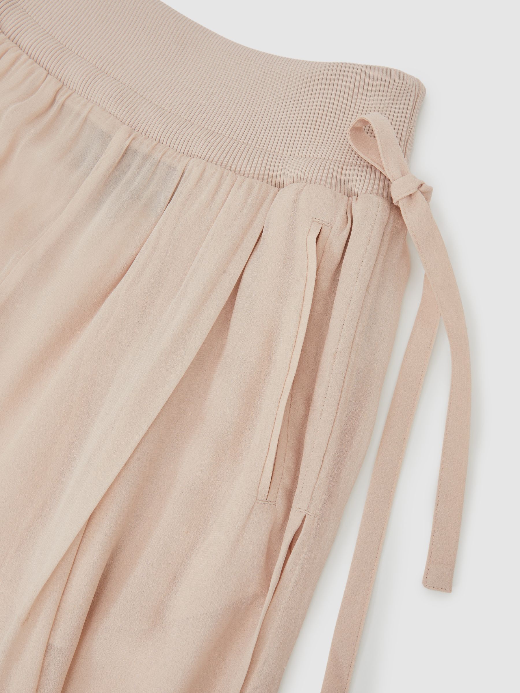 Petite Reiss | Royal Ballet Chiffon Trousers in Neutral