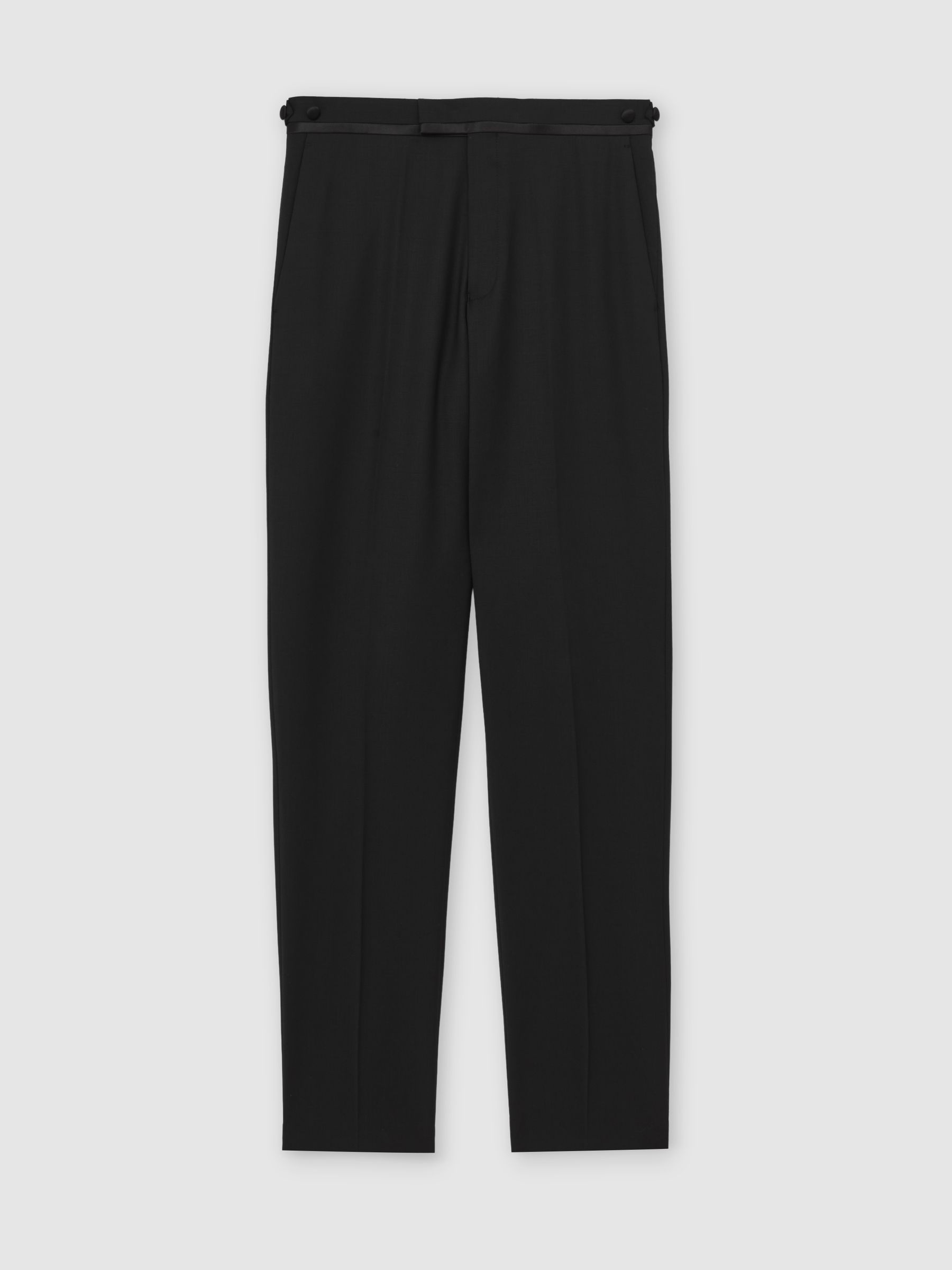 Slim-Fit Wool-Blend Tuxedo Trousers in Black