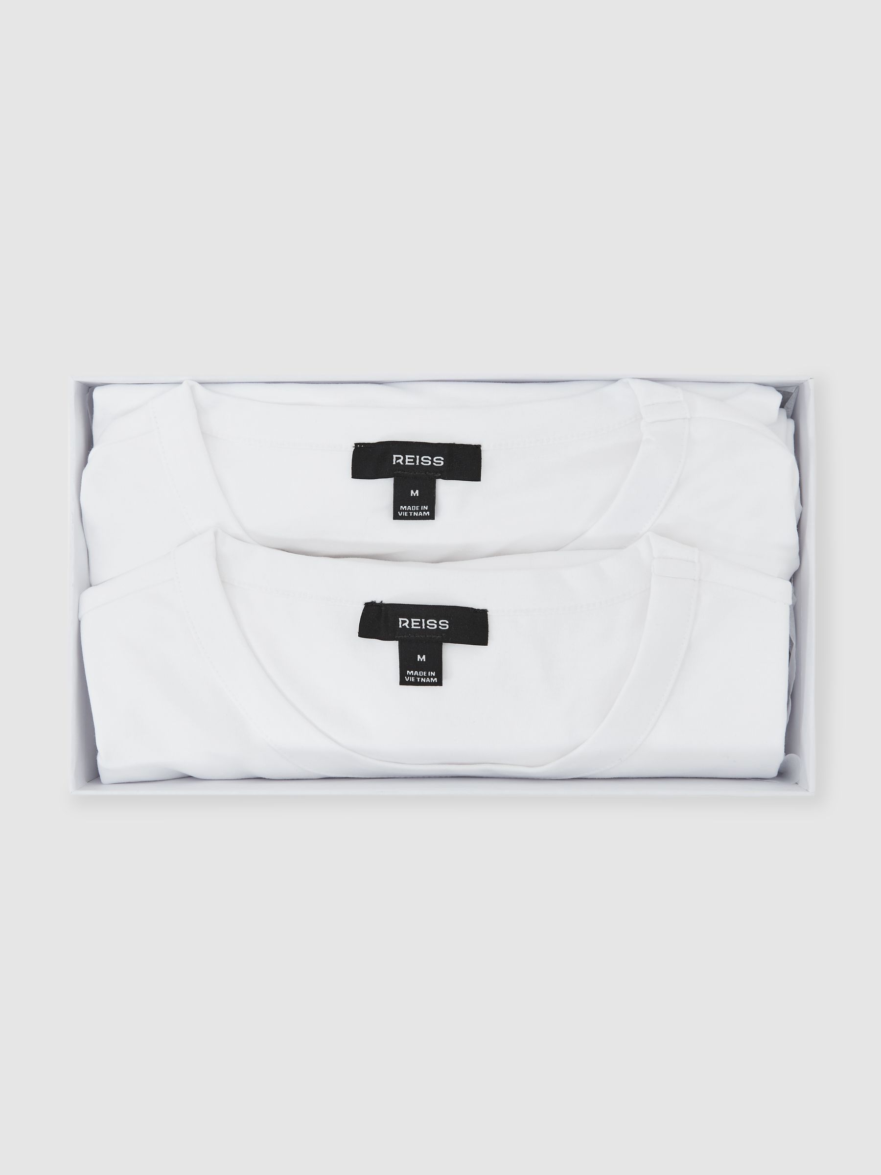 2 Pack Airwater-Cotton Crew T-Shirt in White/White