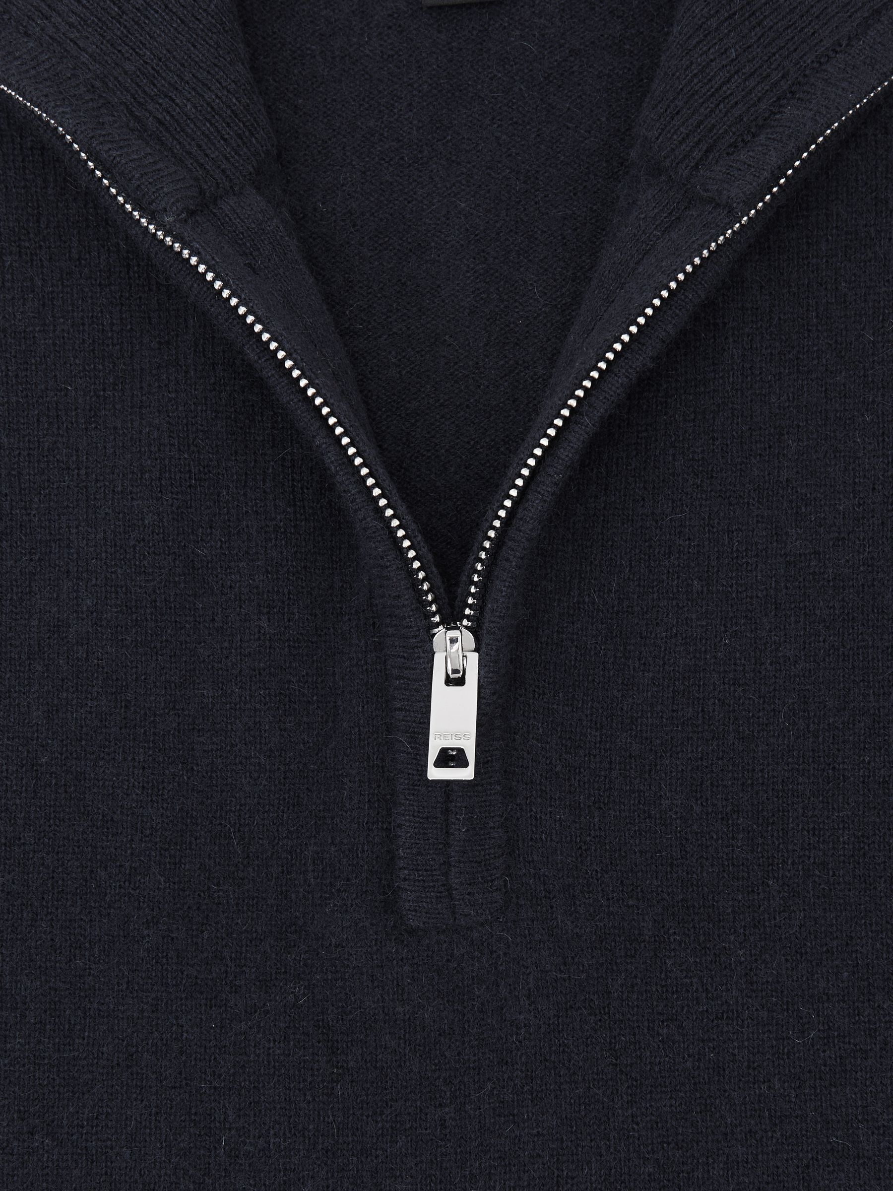 Atelier 100% Cashmere Half-Zip Jumper in Navy