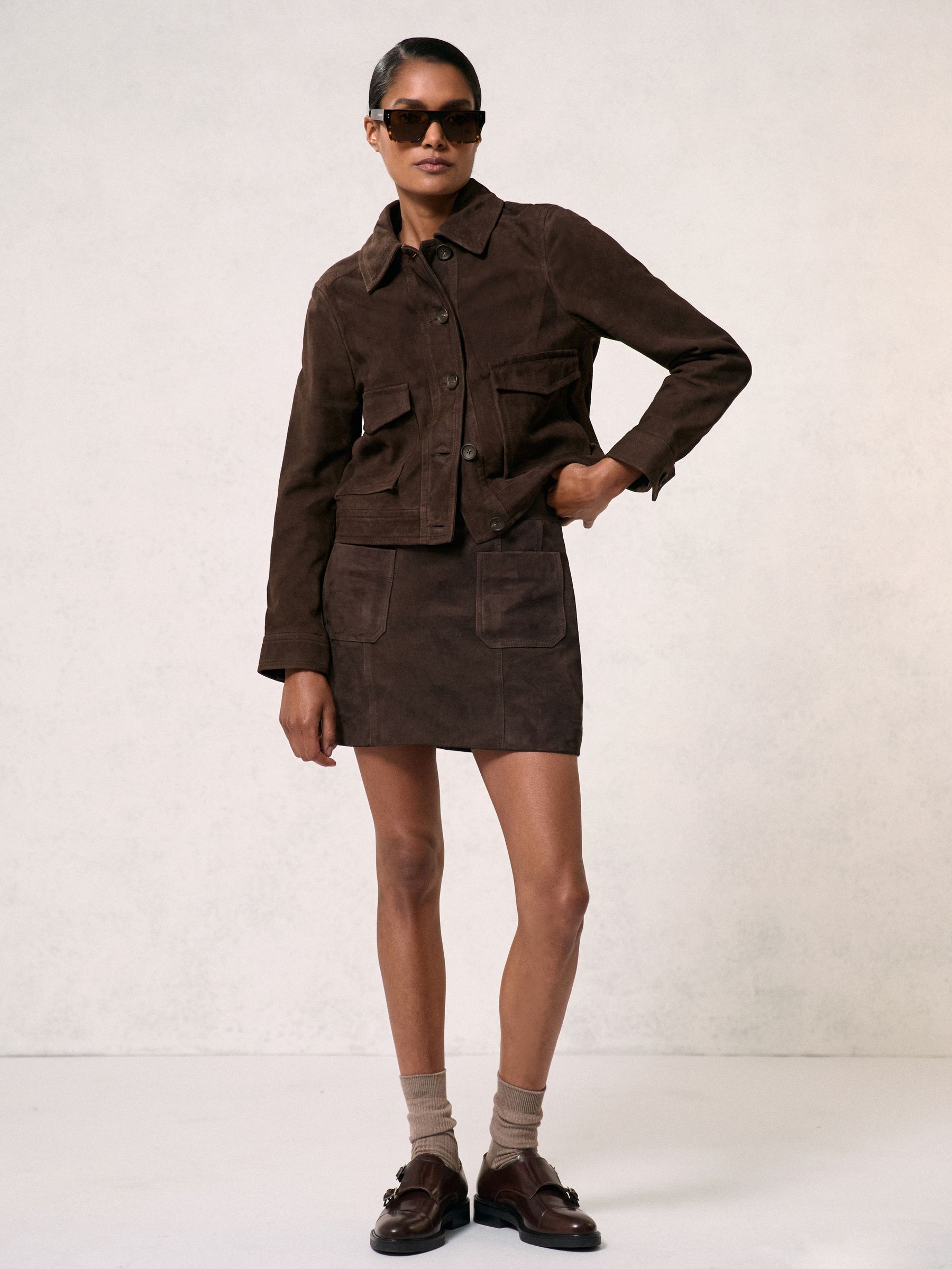 Leather Double-Strap Monk Shoes in Tan