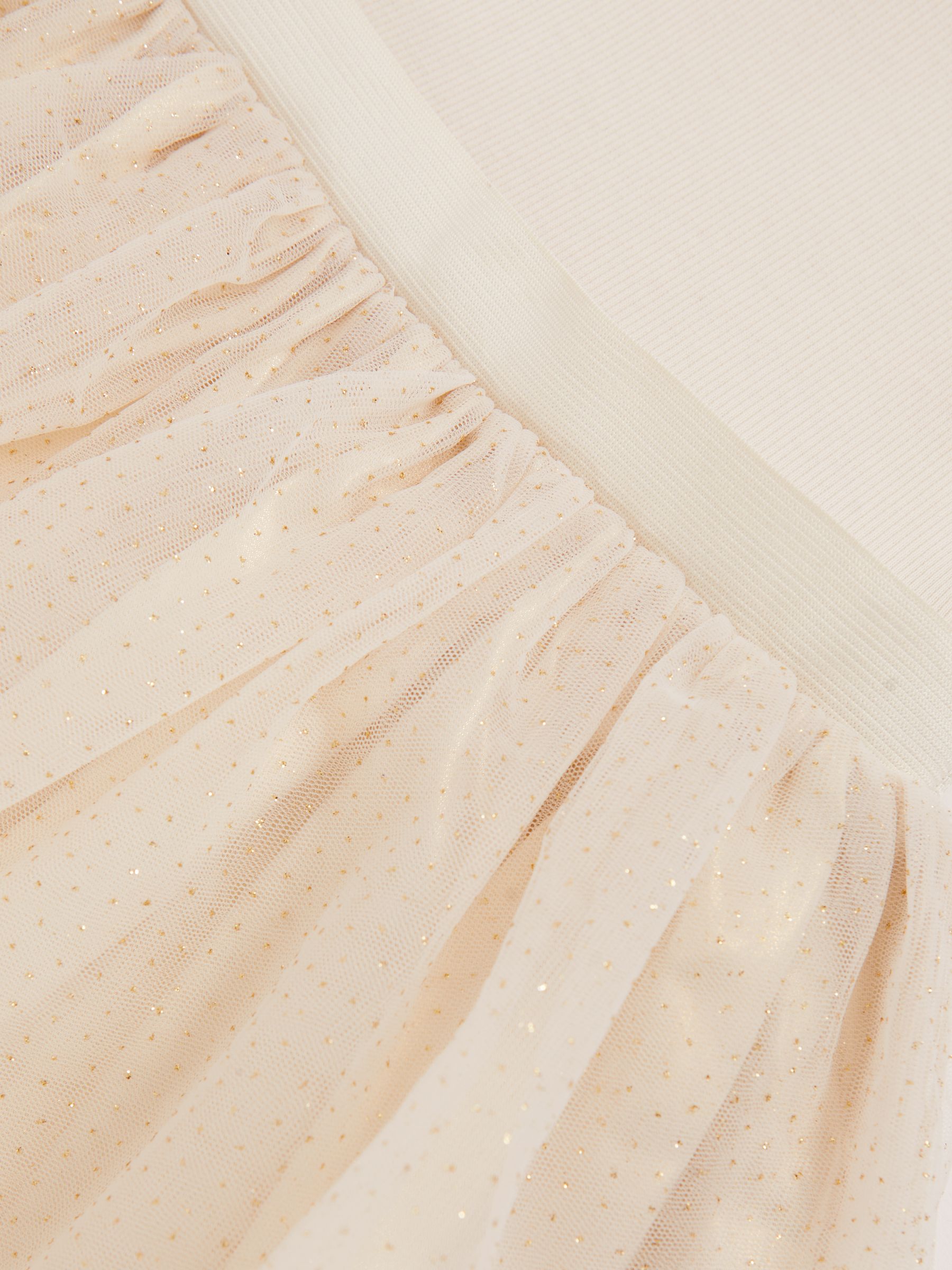 3-9 yrs Knit-Bodice Tulle Dress in Neutral