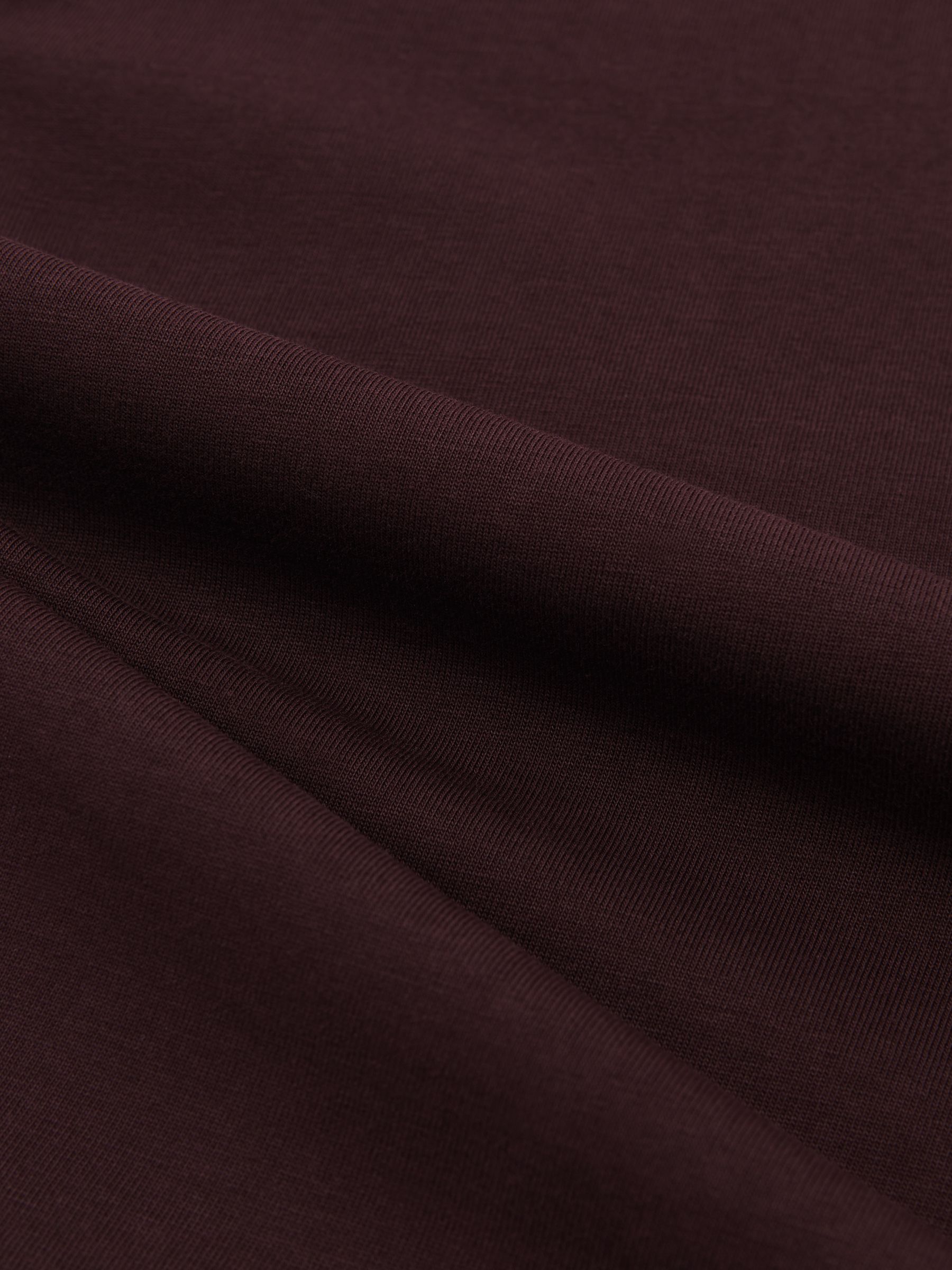 Cotton Garment-Dyed Oversized T-Shirt in Bordeaux