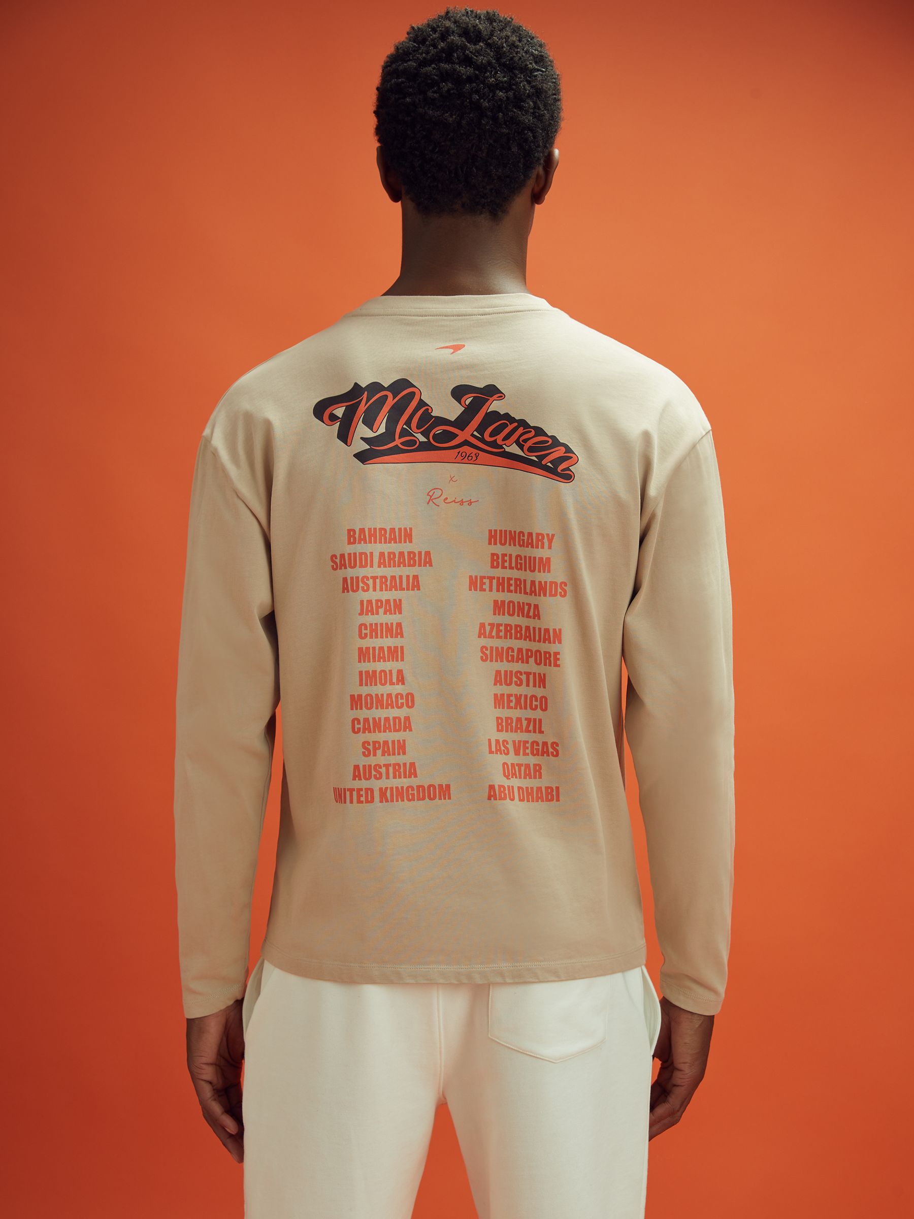 McLaren F1 Crew Neck Tour T-Shirt in Taupe