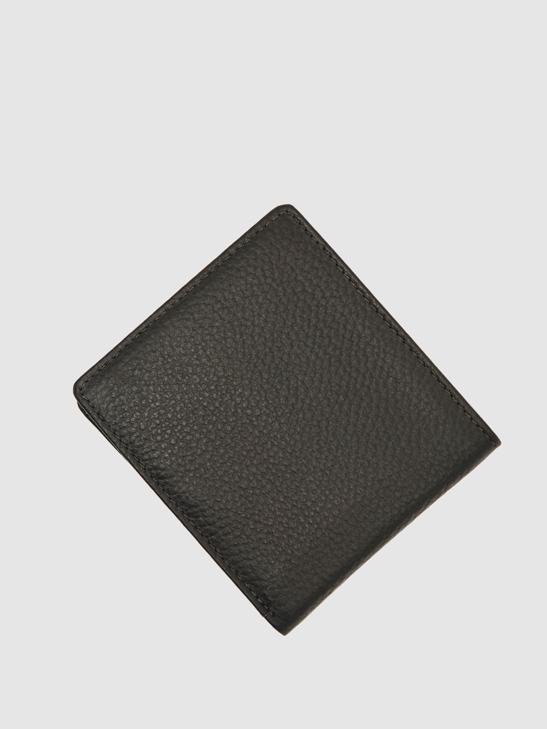 Grained Leather Wallet in Chocolate
