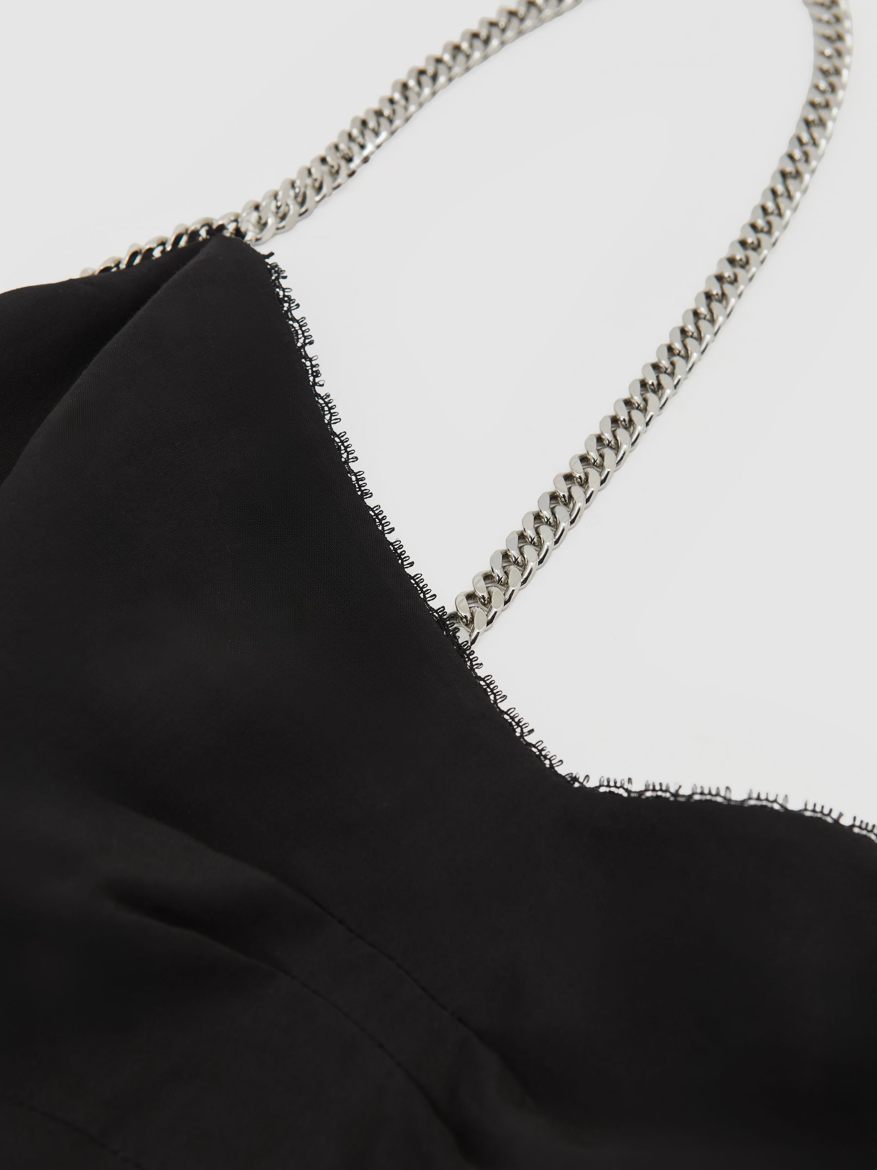 Chain-Strap Cami Top in Black