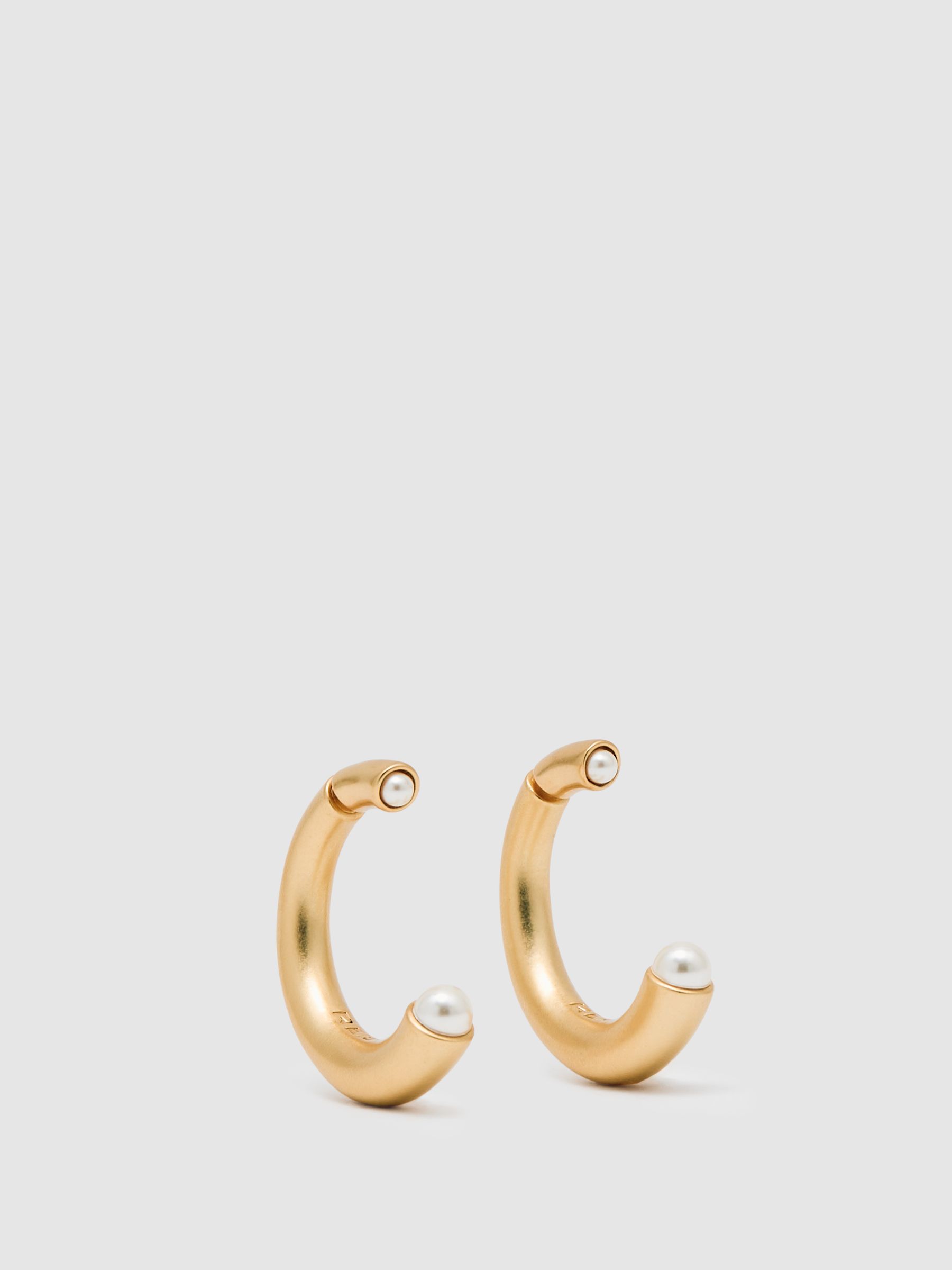 Tone Pearl Earrings in Gold