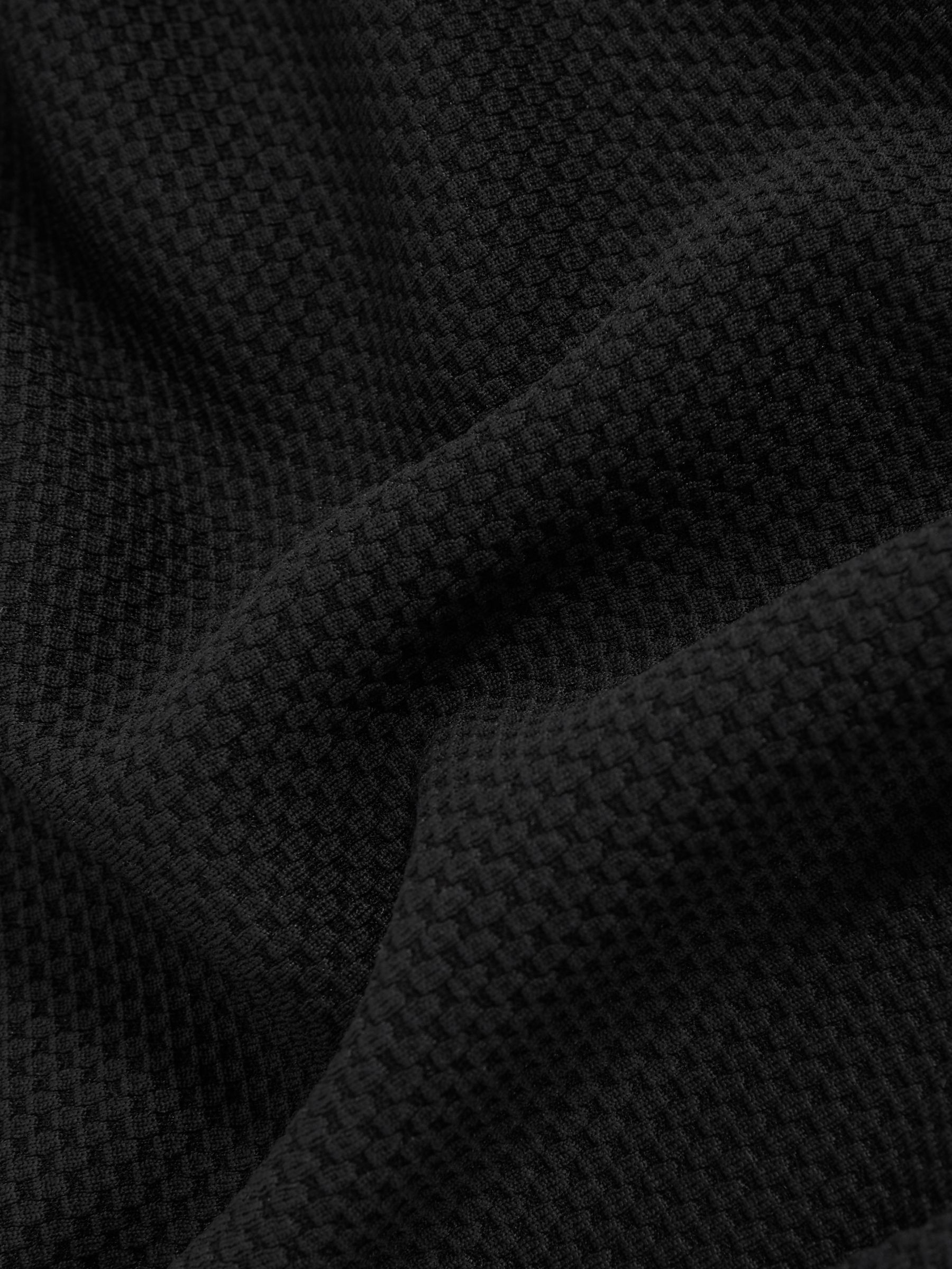 Textured Crew-Neck T-Shirt in Black