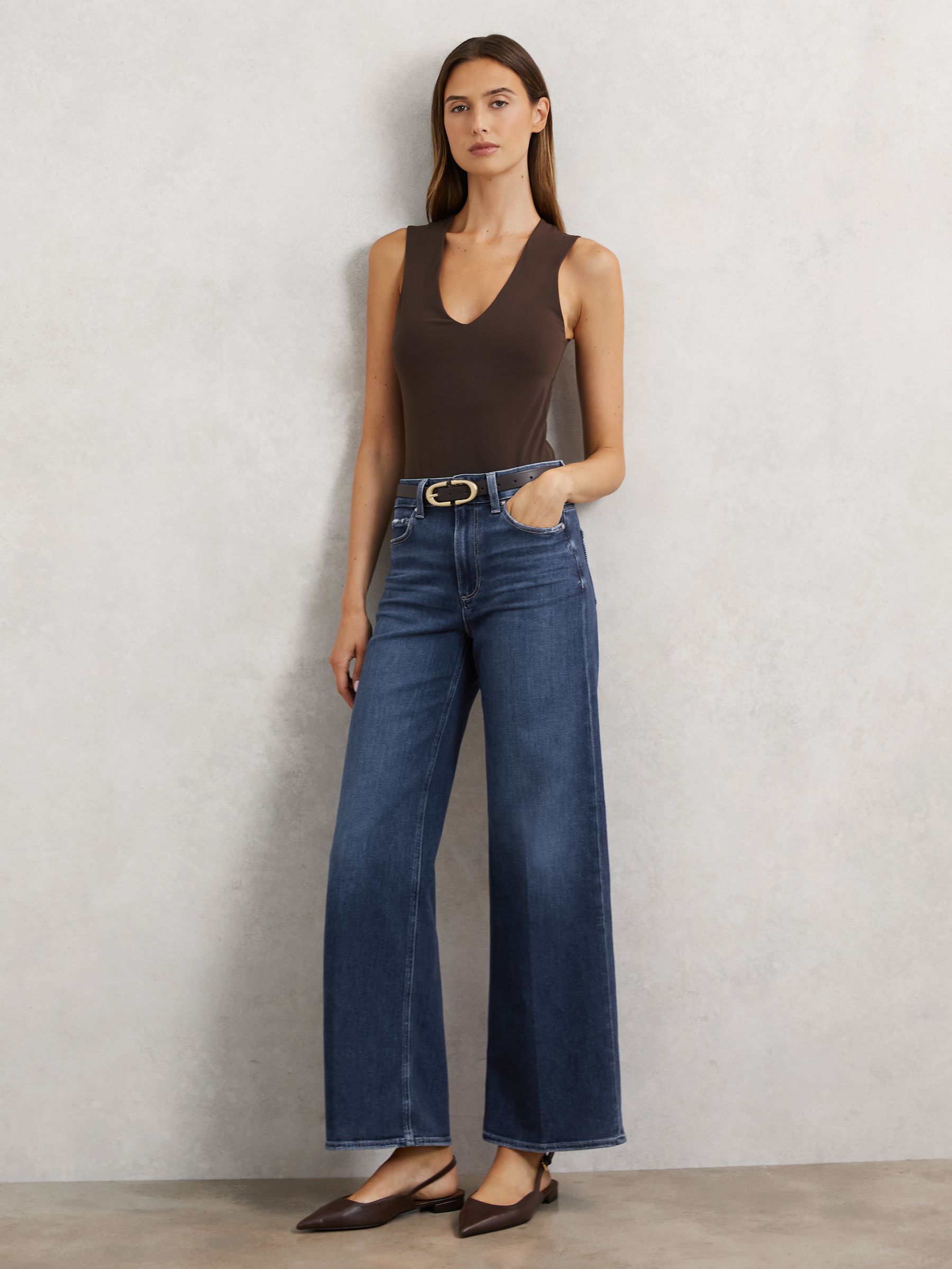 Paige Anessa Jeans in Mid Blue