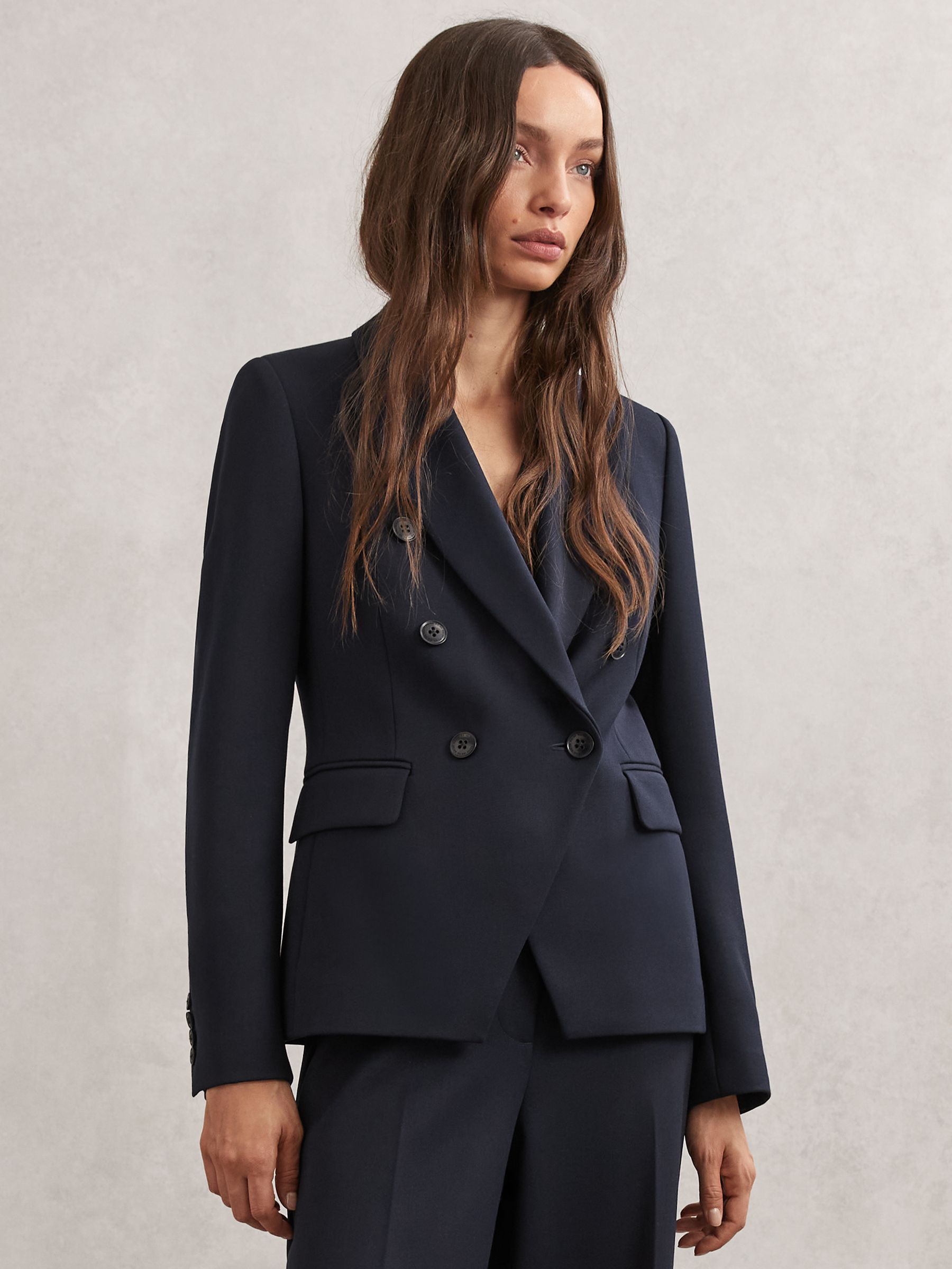 Double-Breasted Suit Blazer in Black