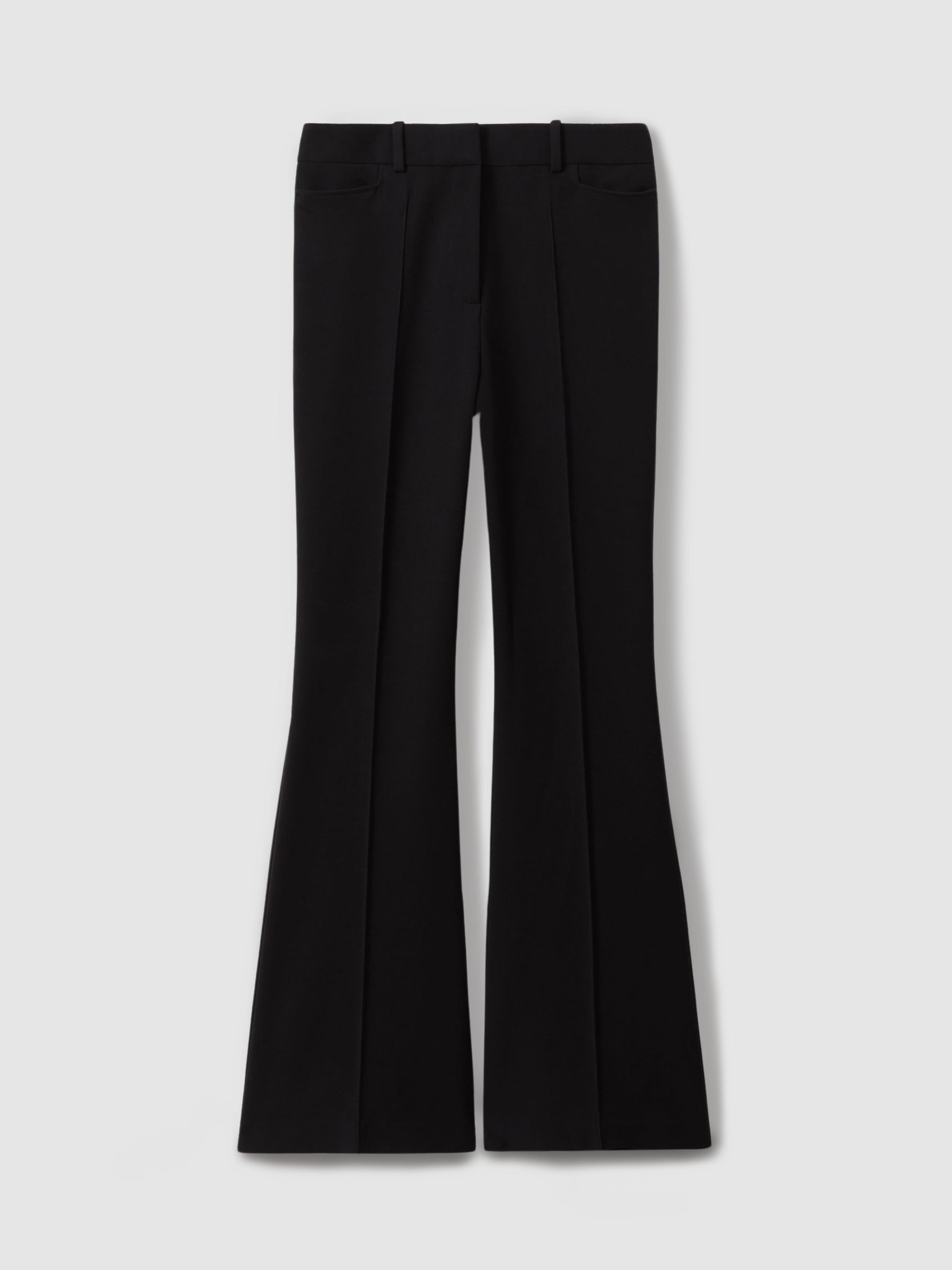 Flared Suit Trousers in Black