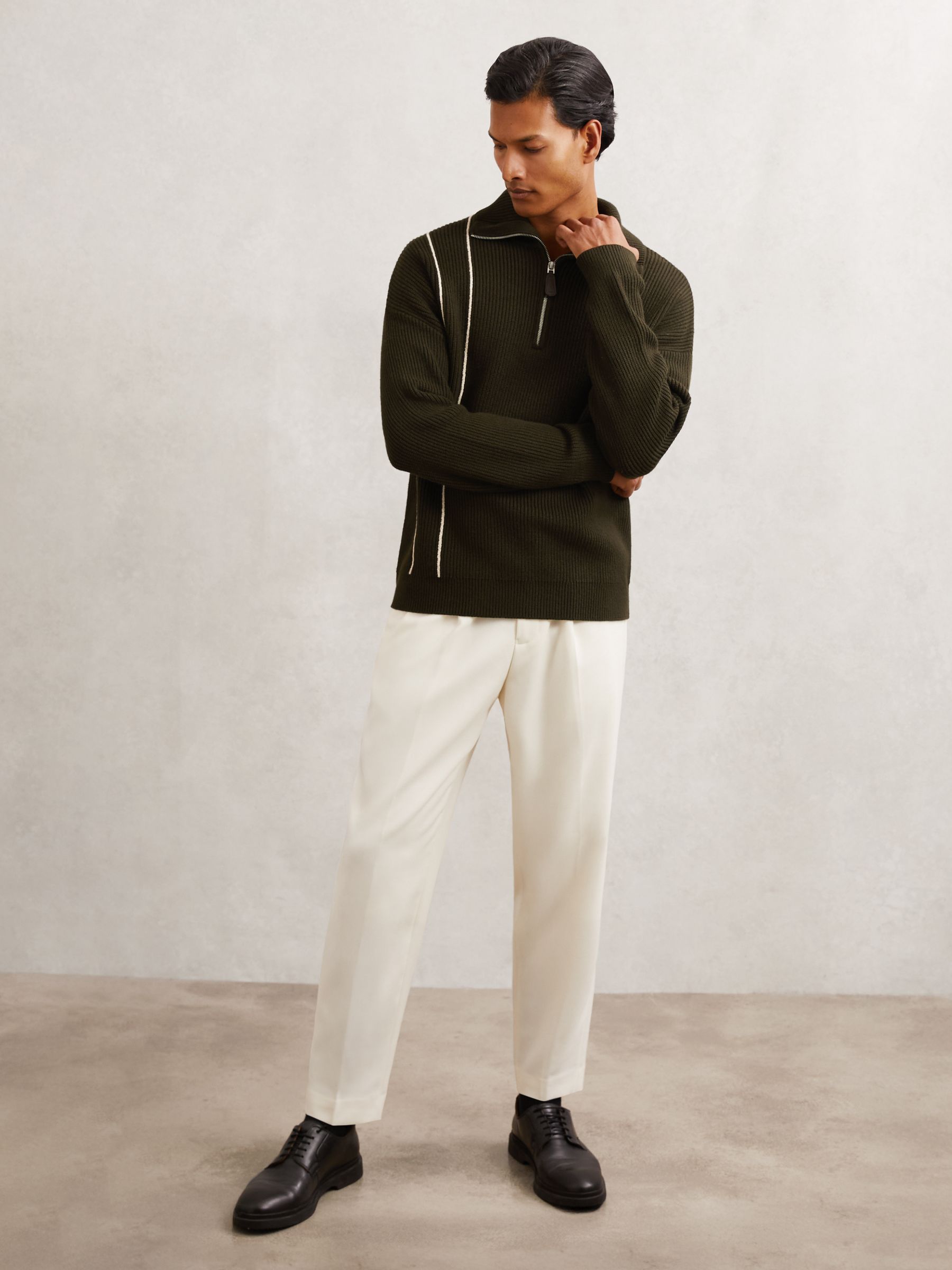 Jumper in Dark Olive Green