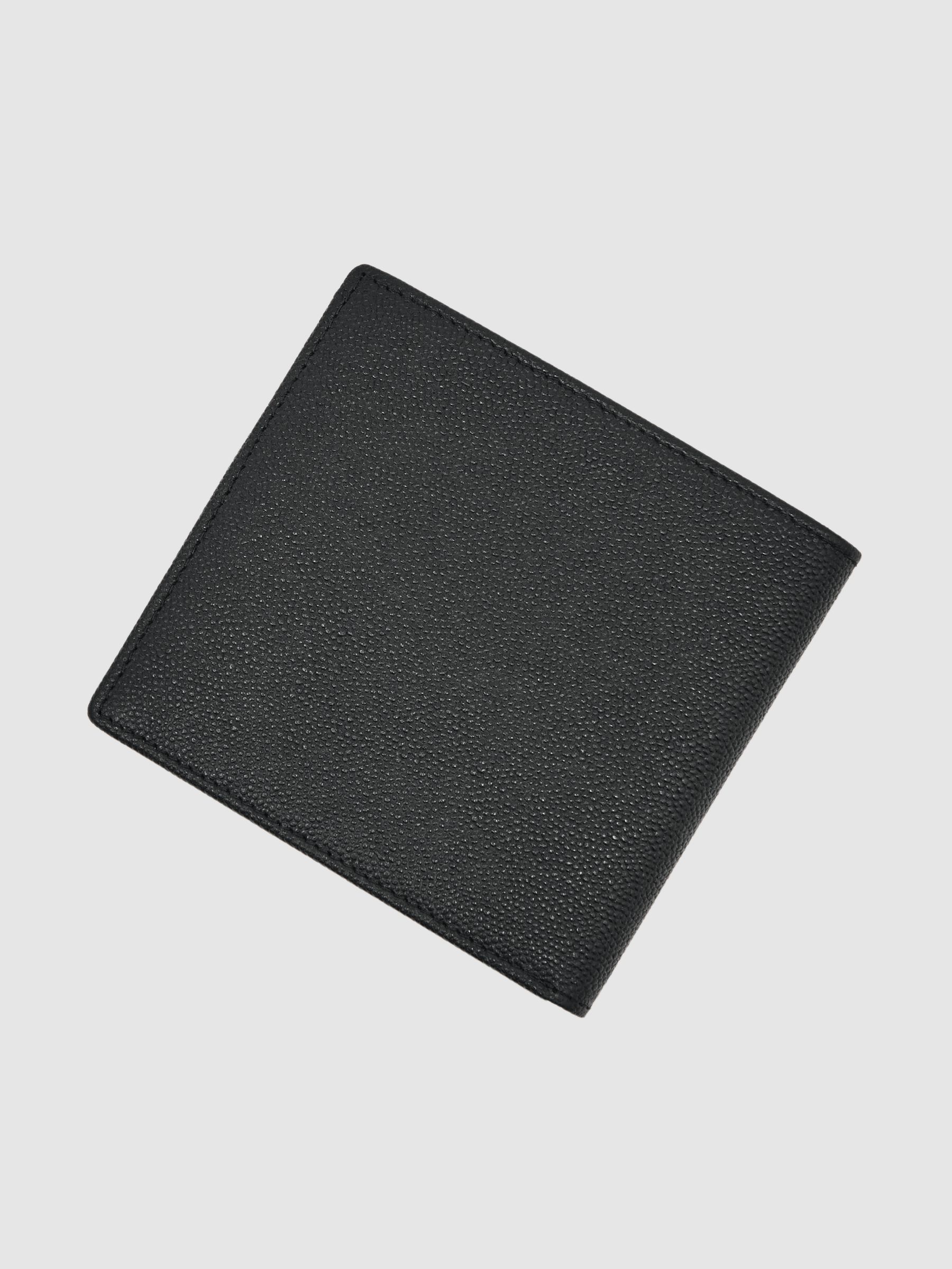 Micro-Grain Leather Wallet in Black
