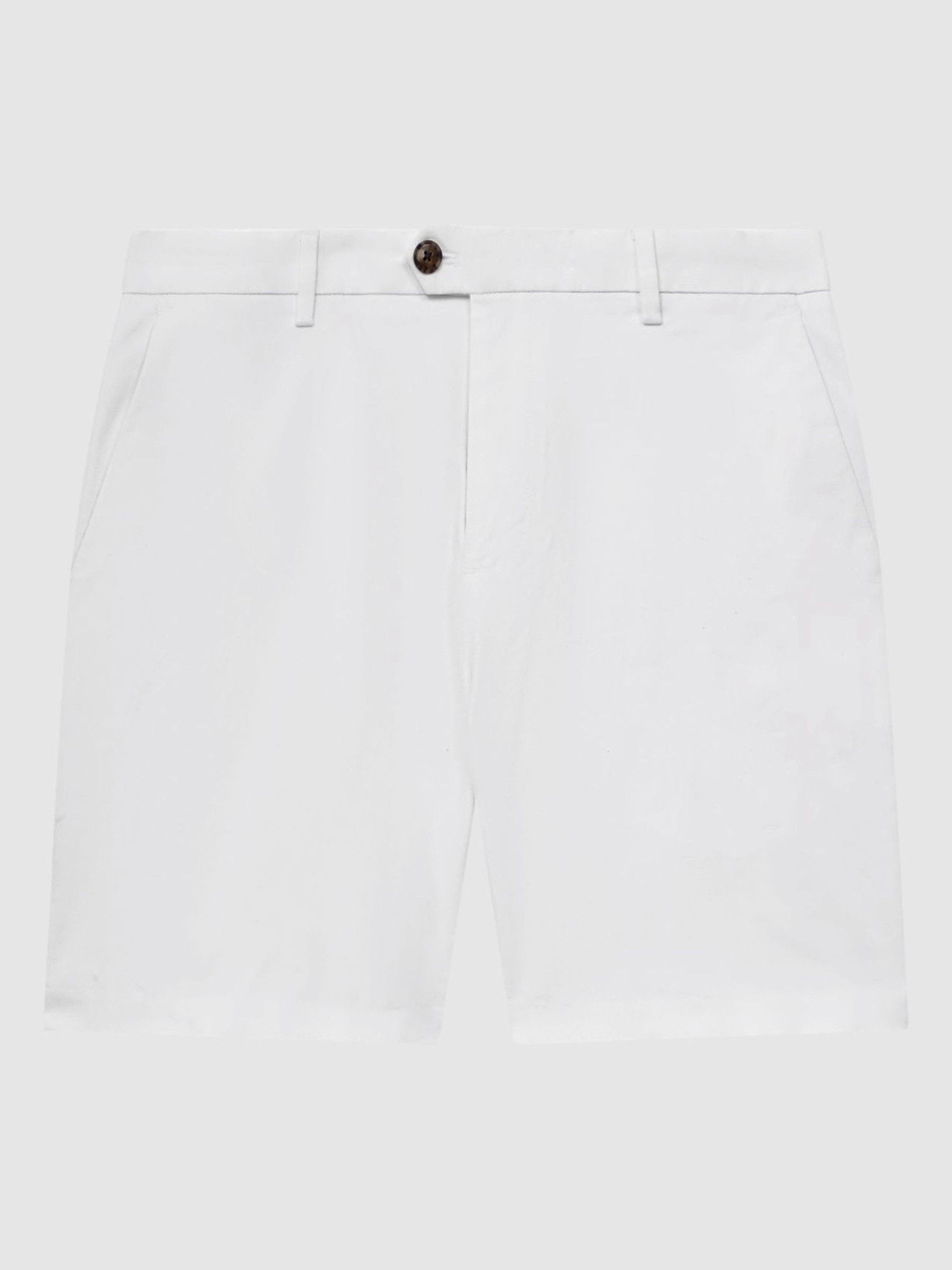 Short Length Casual Chino Shorts in White