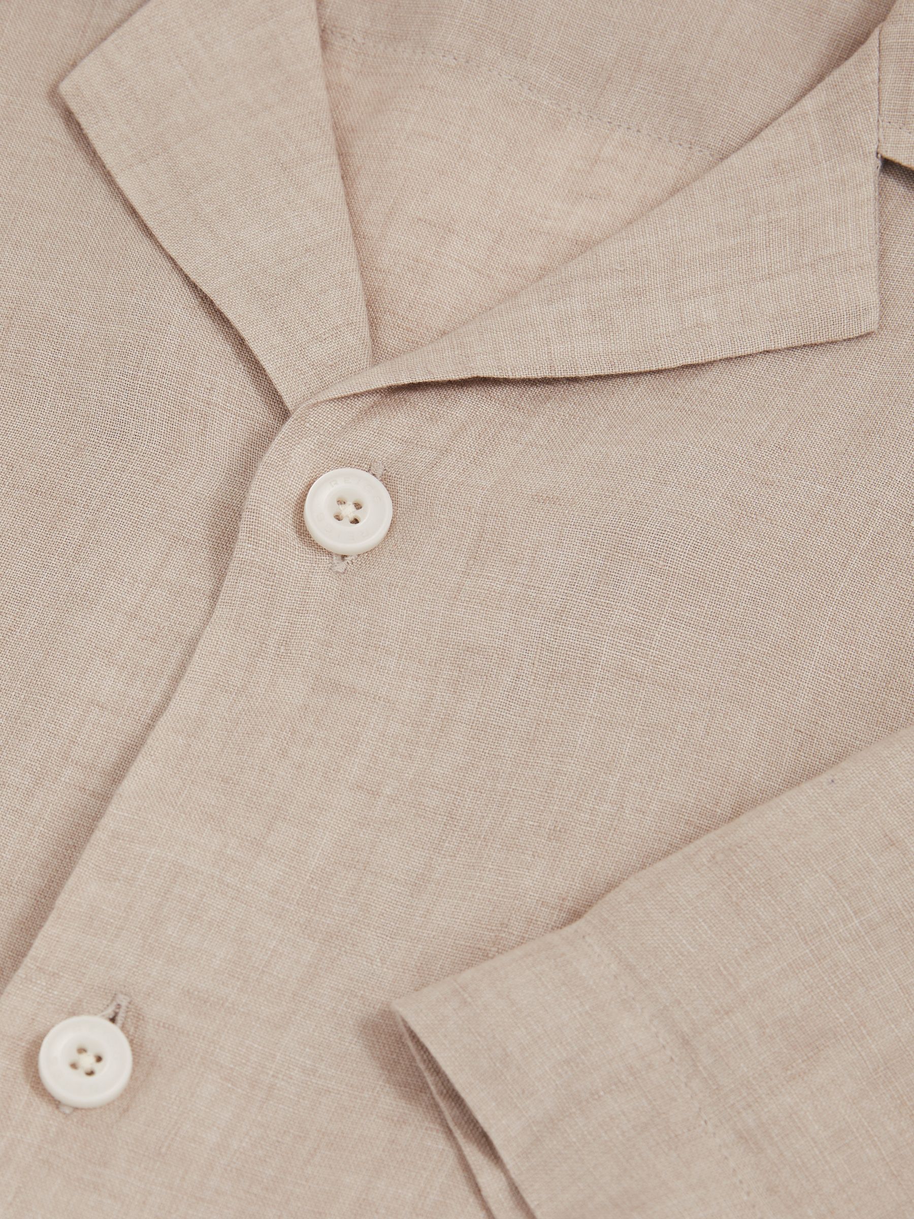 Cuban Collar Shirt in Mink Brown