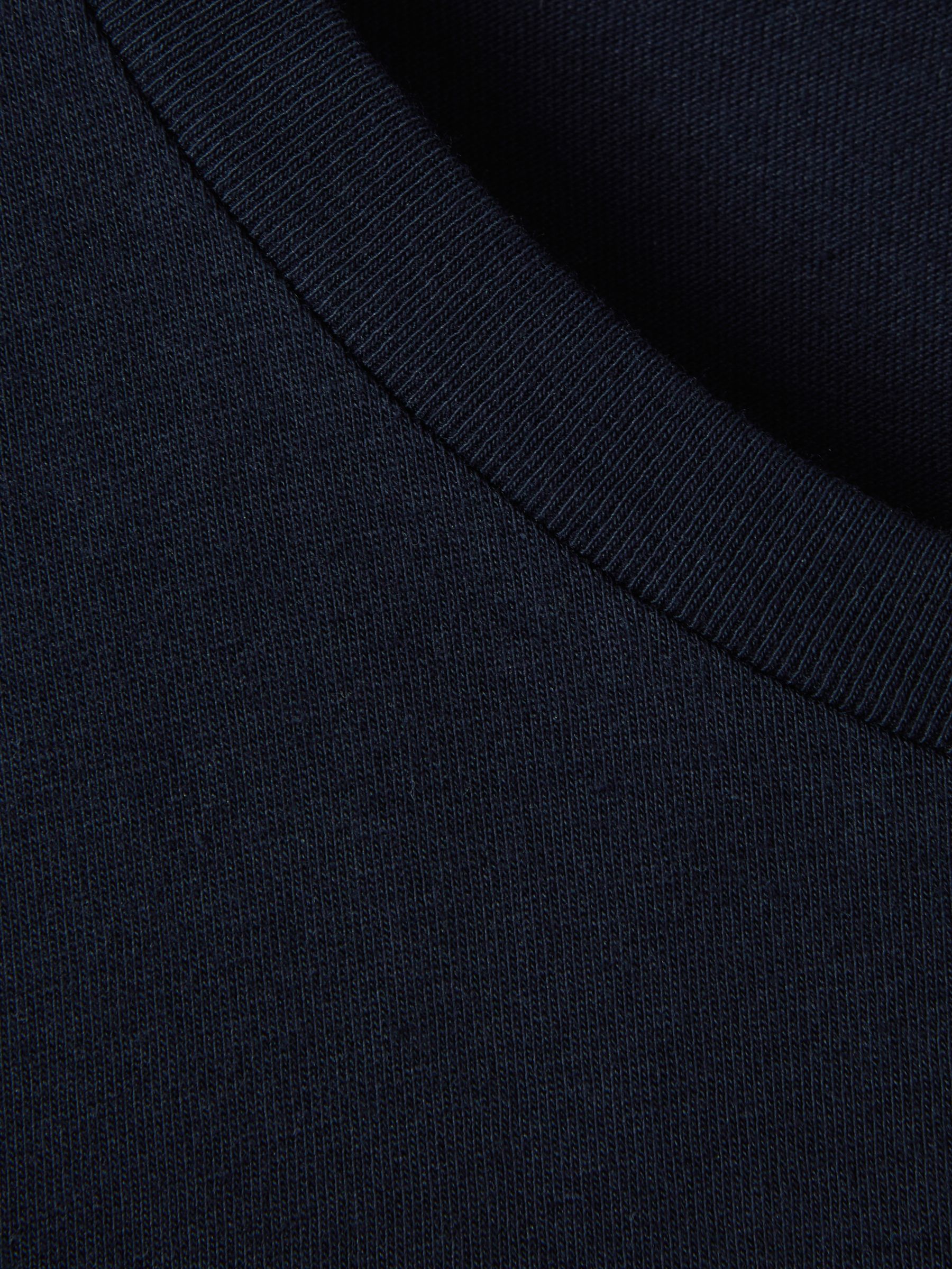Cotton Crew Neck T-Shirt in Navy