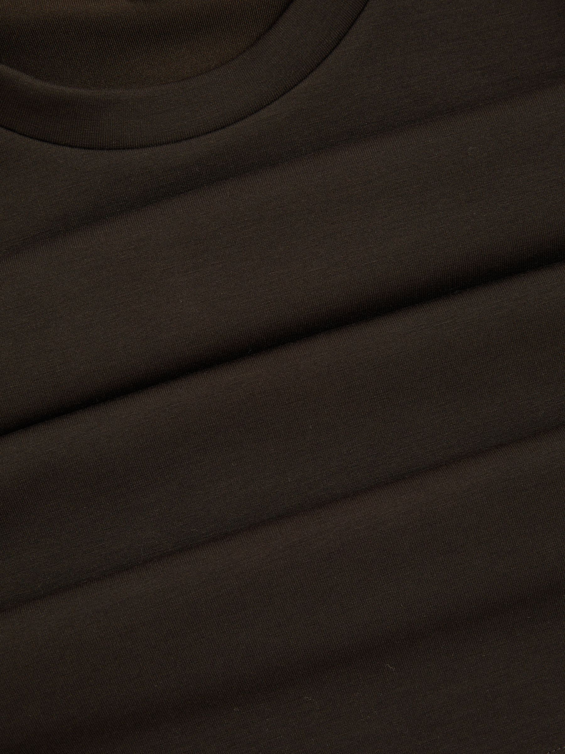 Premium Interlock Crew-Neck T-Shirt in Chocolate Brown