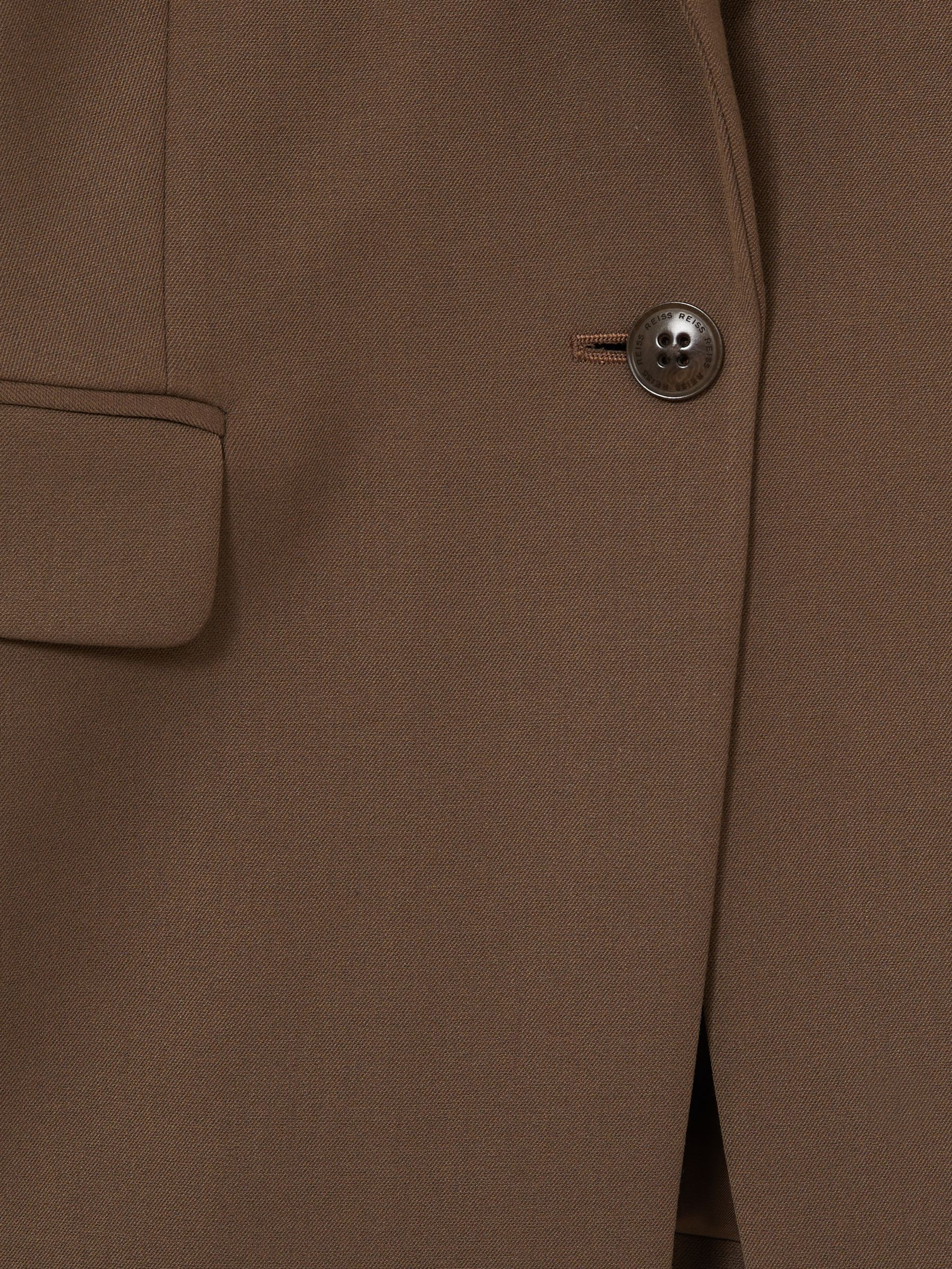 Tailored Single Breasted Suit Blazer in Mink Neutral