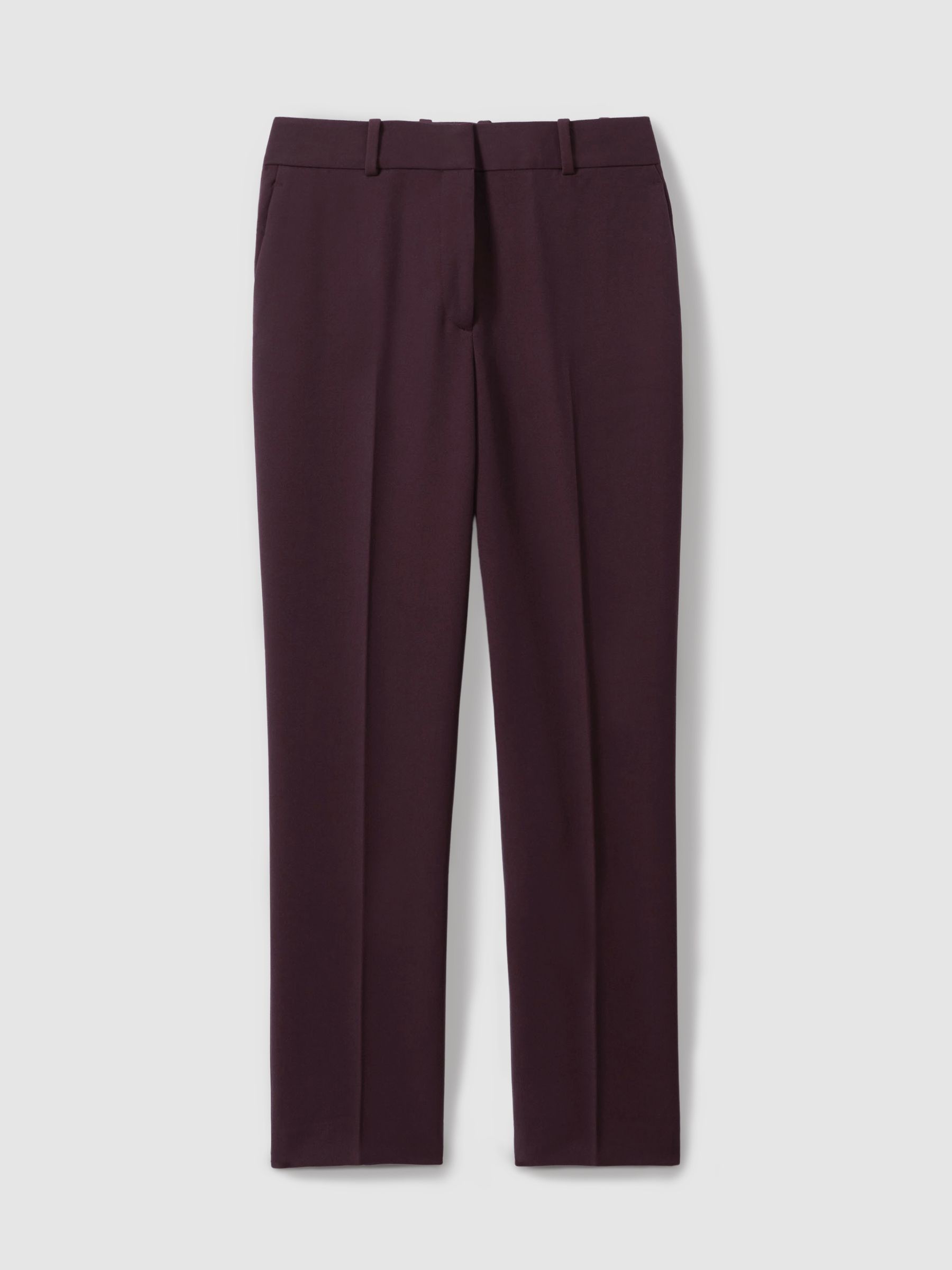 Petite Slim Fit Suit Trousers in Berry