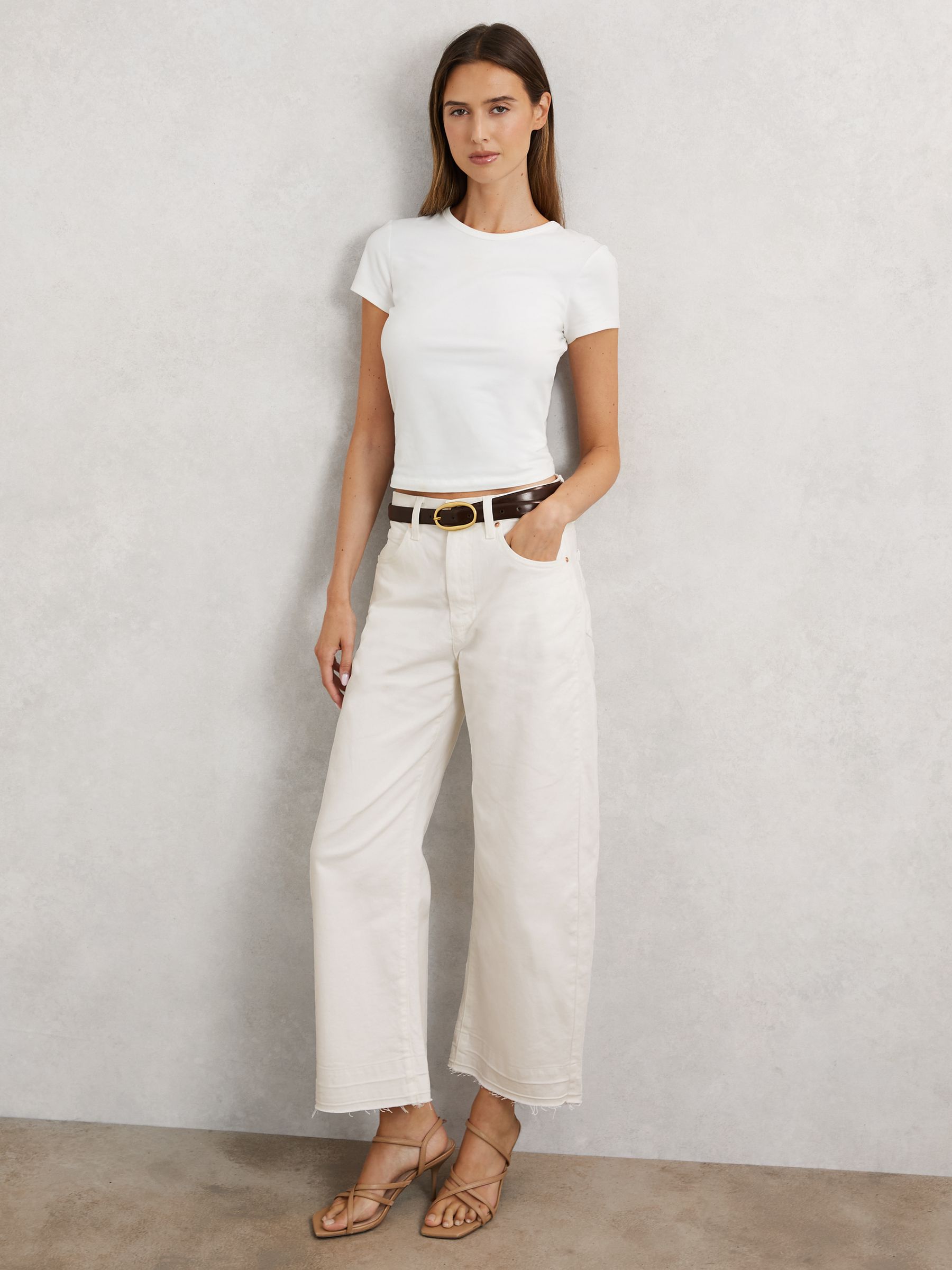Paige Arellia Ankle Jeans in Ecru