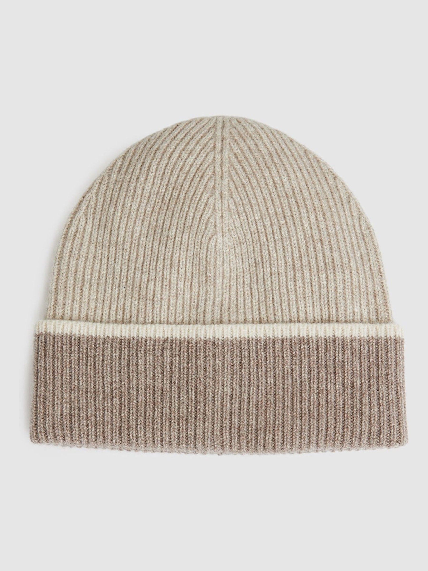 Wool-Blend Tipped Beanie in Navy