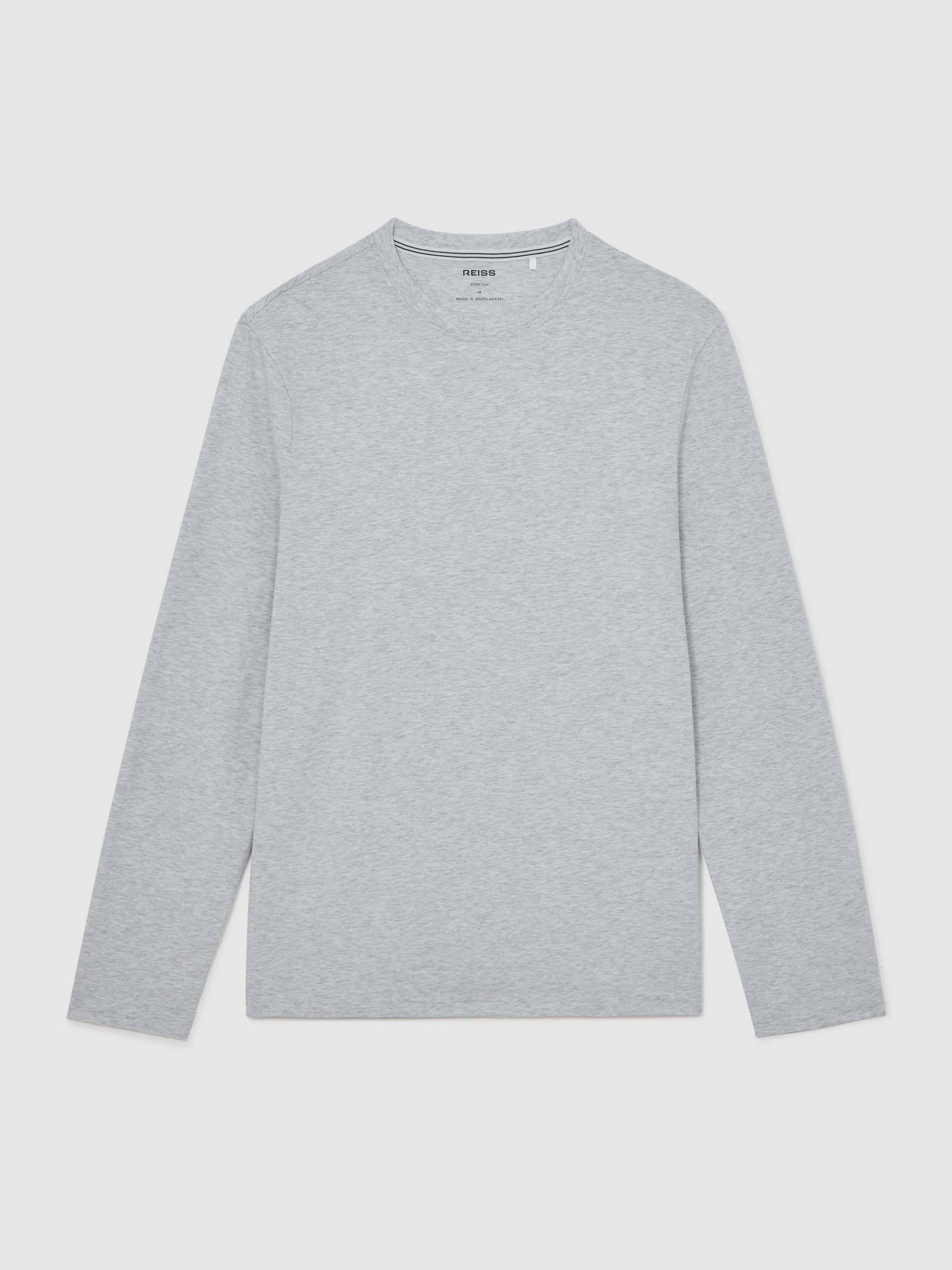 Stretch-Cotton Loungewear T-Shirt in Soft Grey