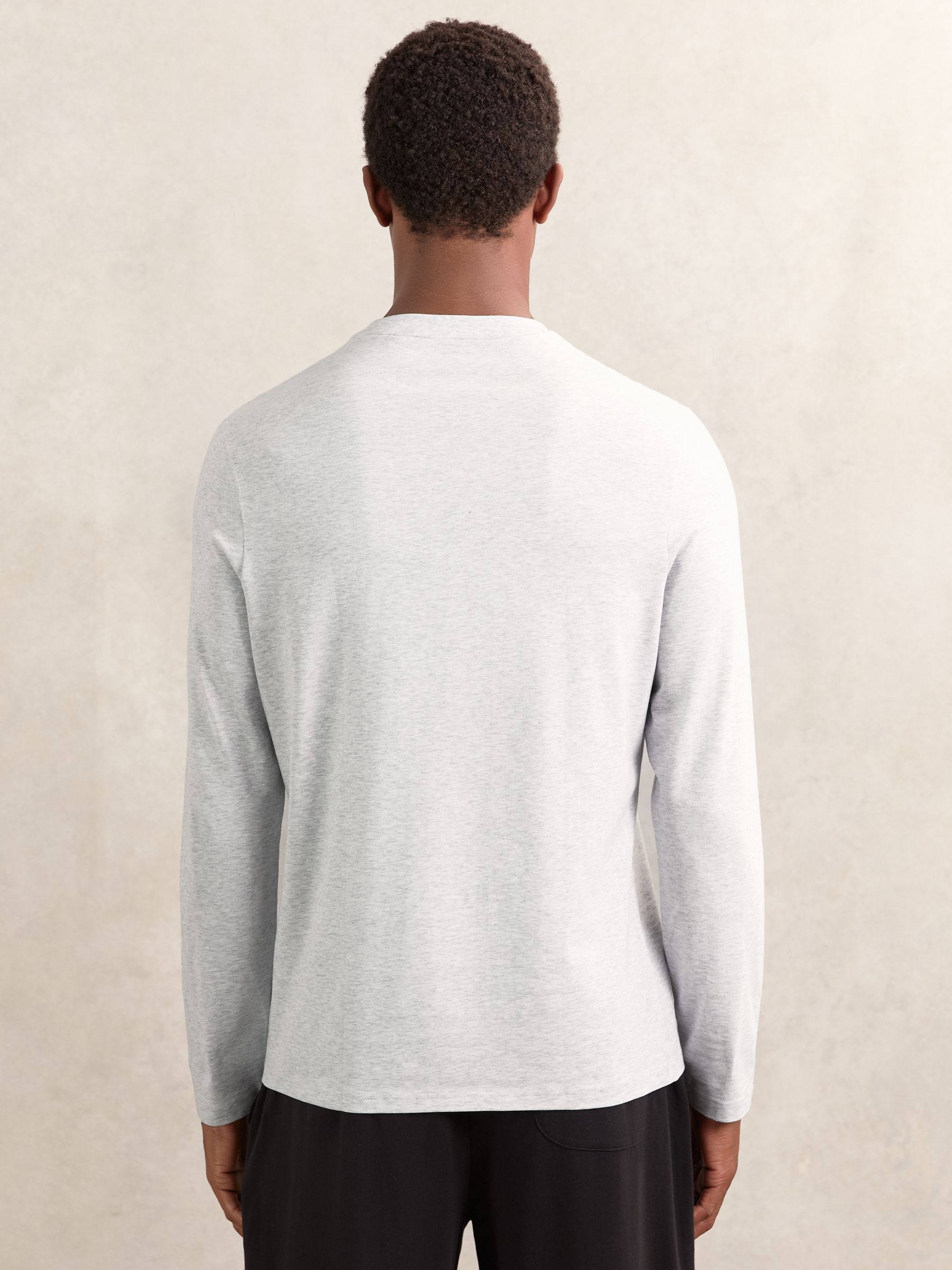 Stretch-Cotton Loungewear T-Shirt in Soft Grey