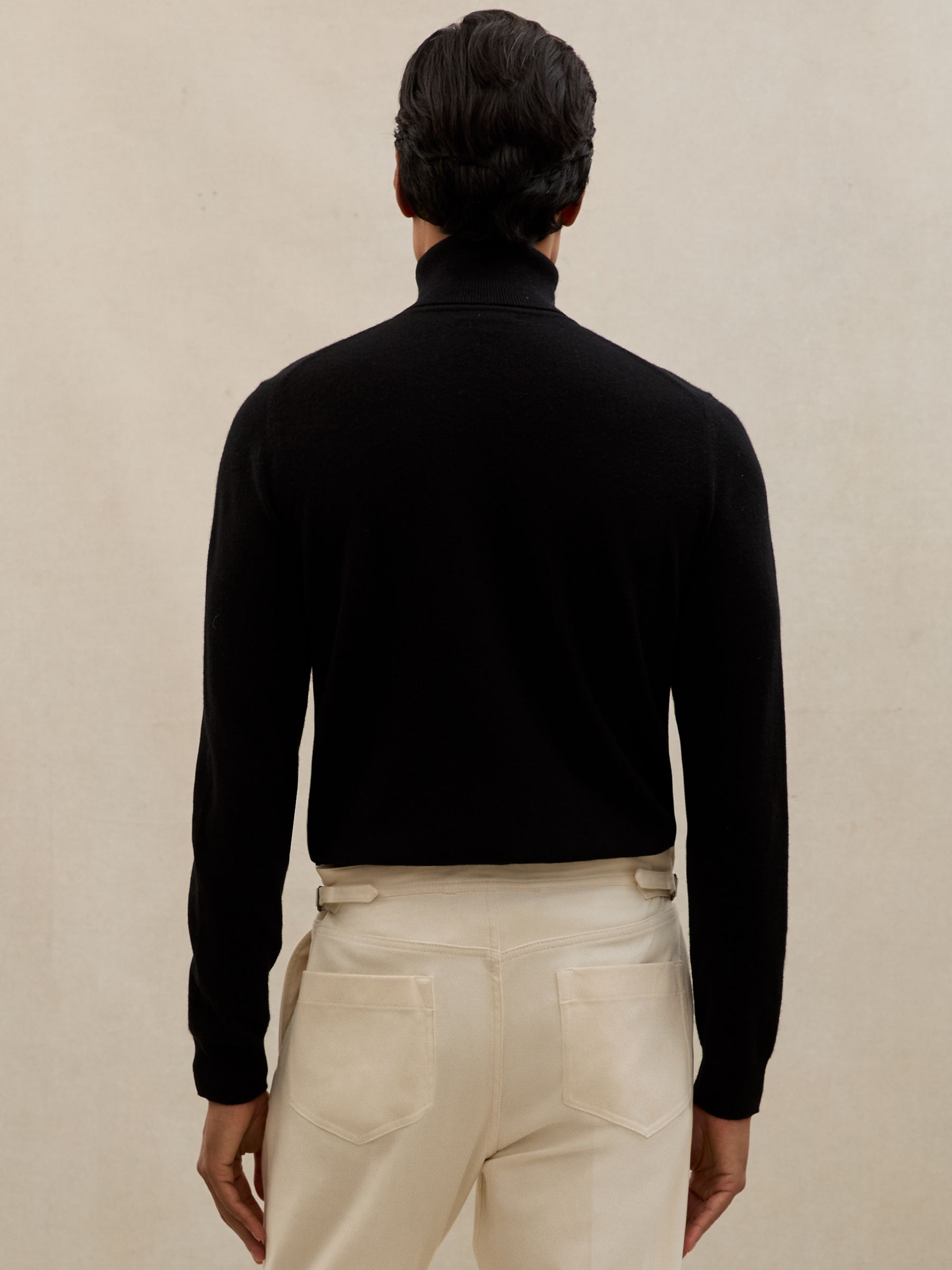 Atelier 100% Cashmere Roll-Neck Jumper in Black