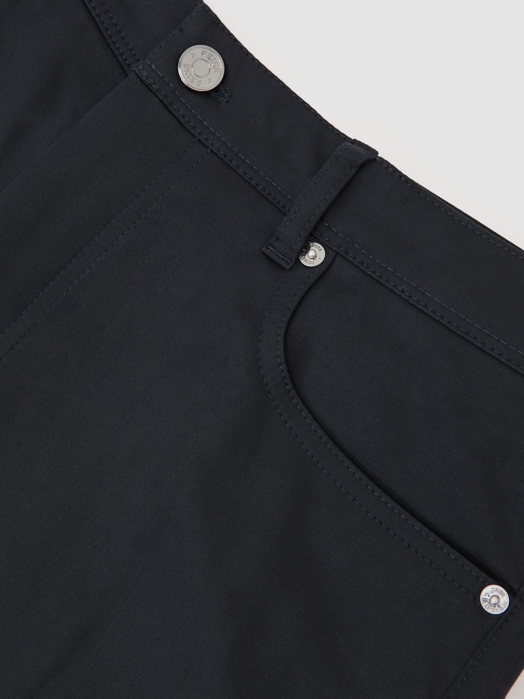 Slim-Fit Five-Pocket Trousers in Navy