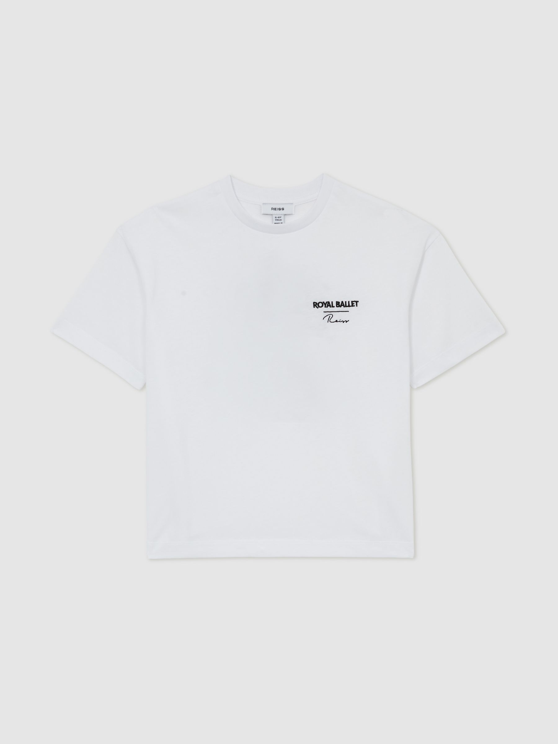 3-9 yrs Reiss | Royal Ballet Logo Unisex Fit T-Shirt in White