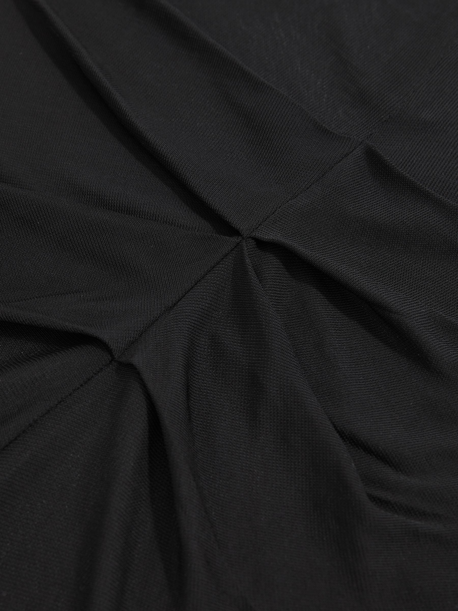 Atelier Sheer-Jersey Rib-Cuff Top in Black