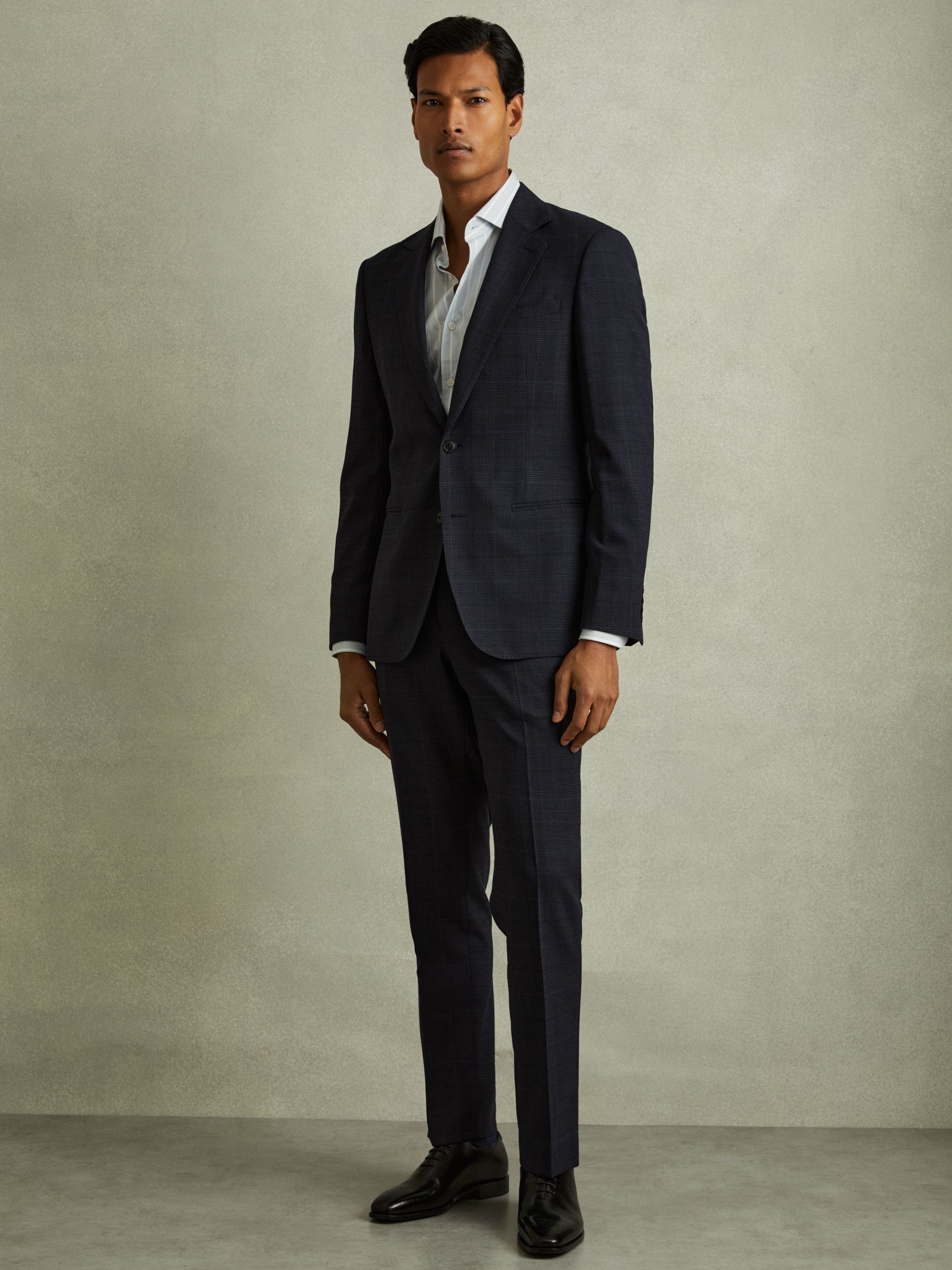 Leather Brogue Detail Lace-Up Shoes in Black