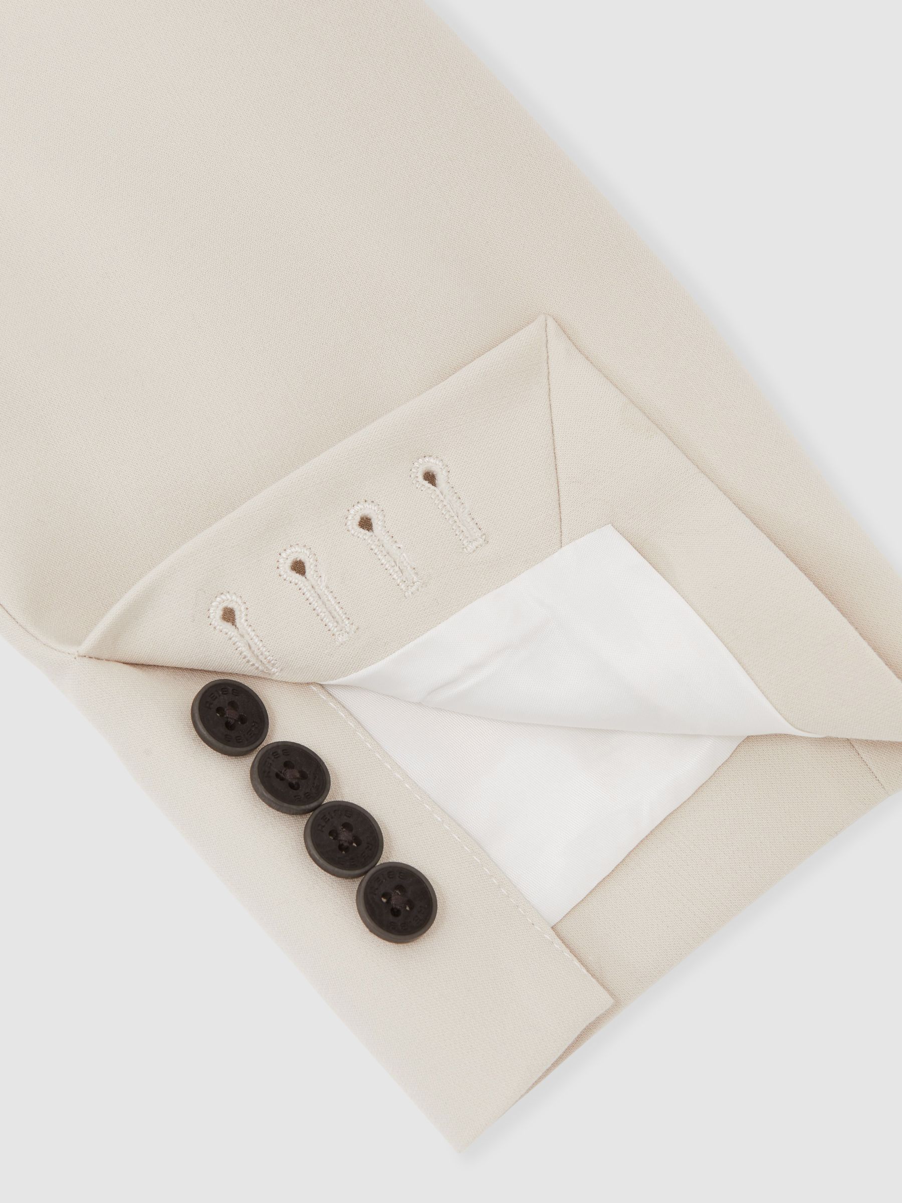 Monogram Relaxed Double-Breasted Blazer in Stone