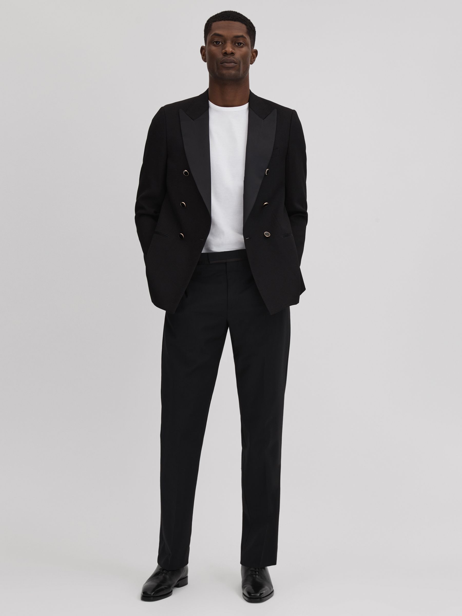 Leather Lace-Up Shoes in Black