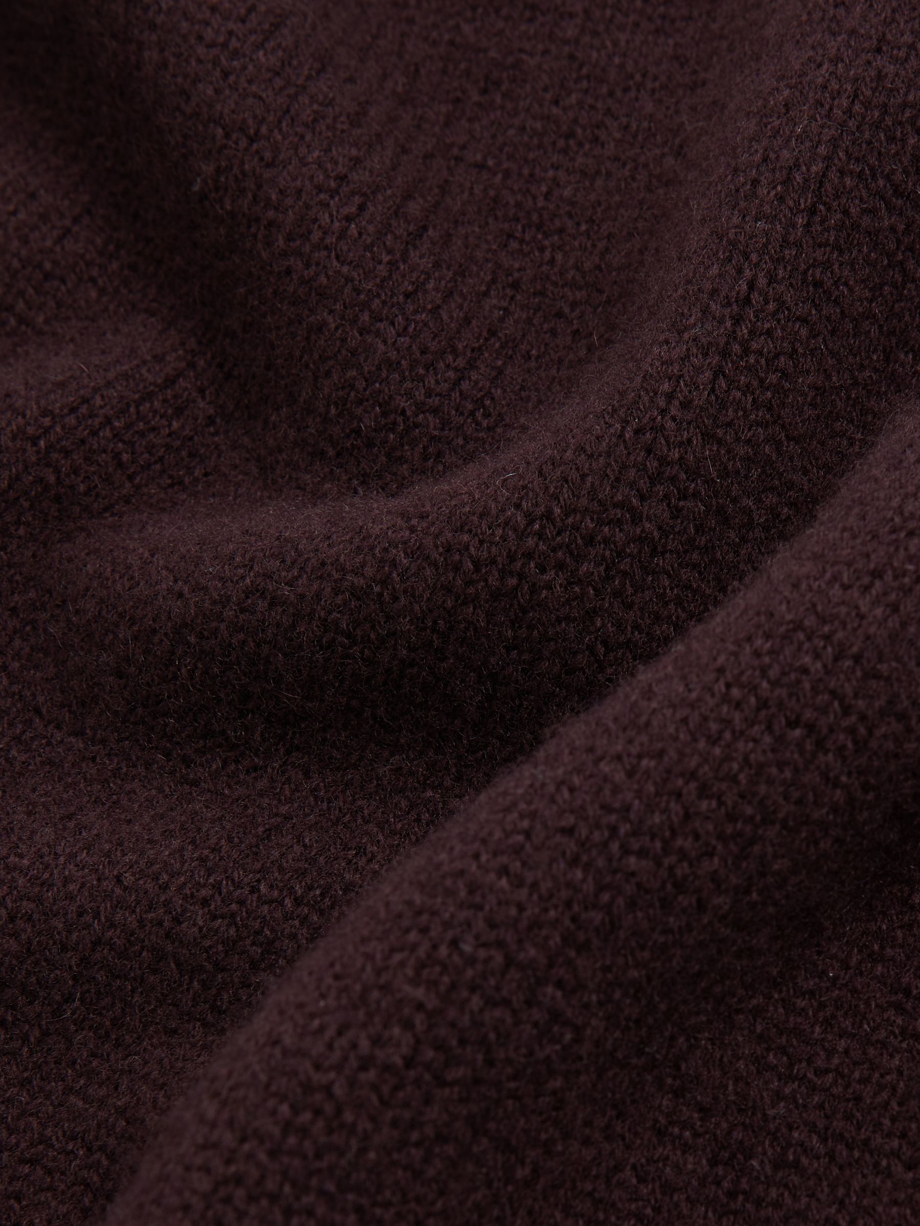 Wool-Cashmere Crew-Neck Jumper in Plum