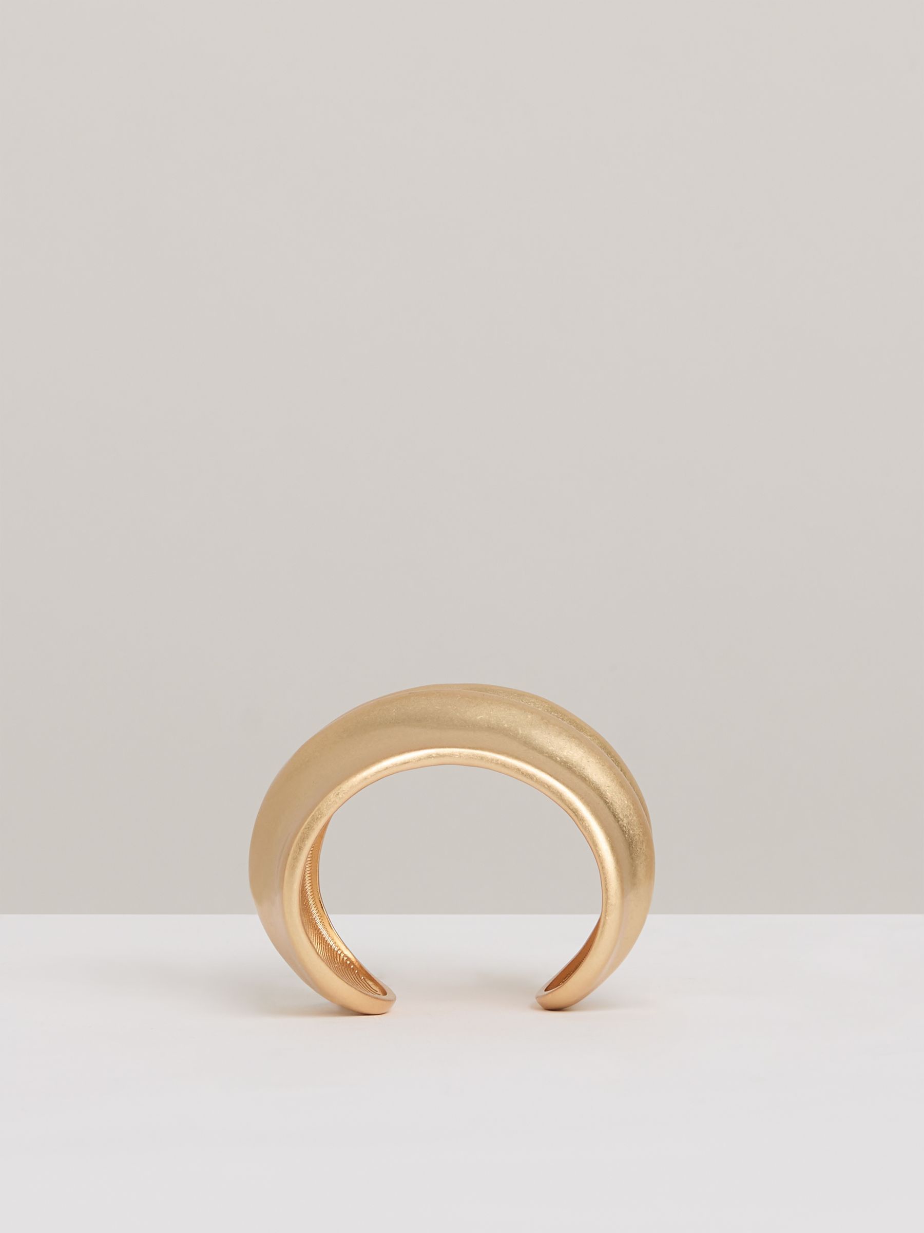 Sculptural Cuff in Gold Tone