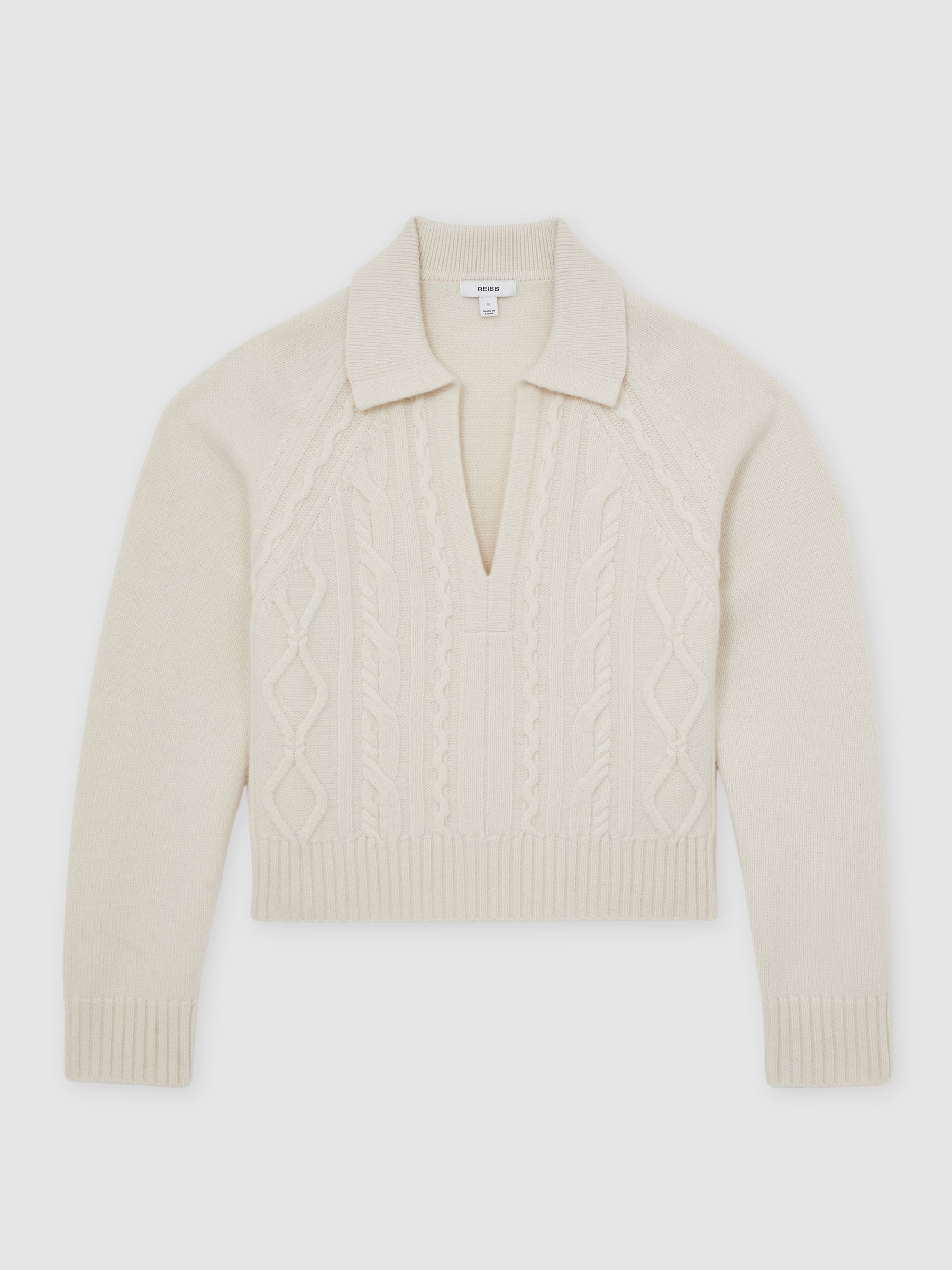 Wool-Cashmere Cable-Knit Jumper in Ivory