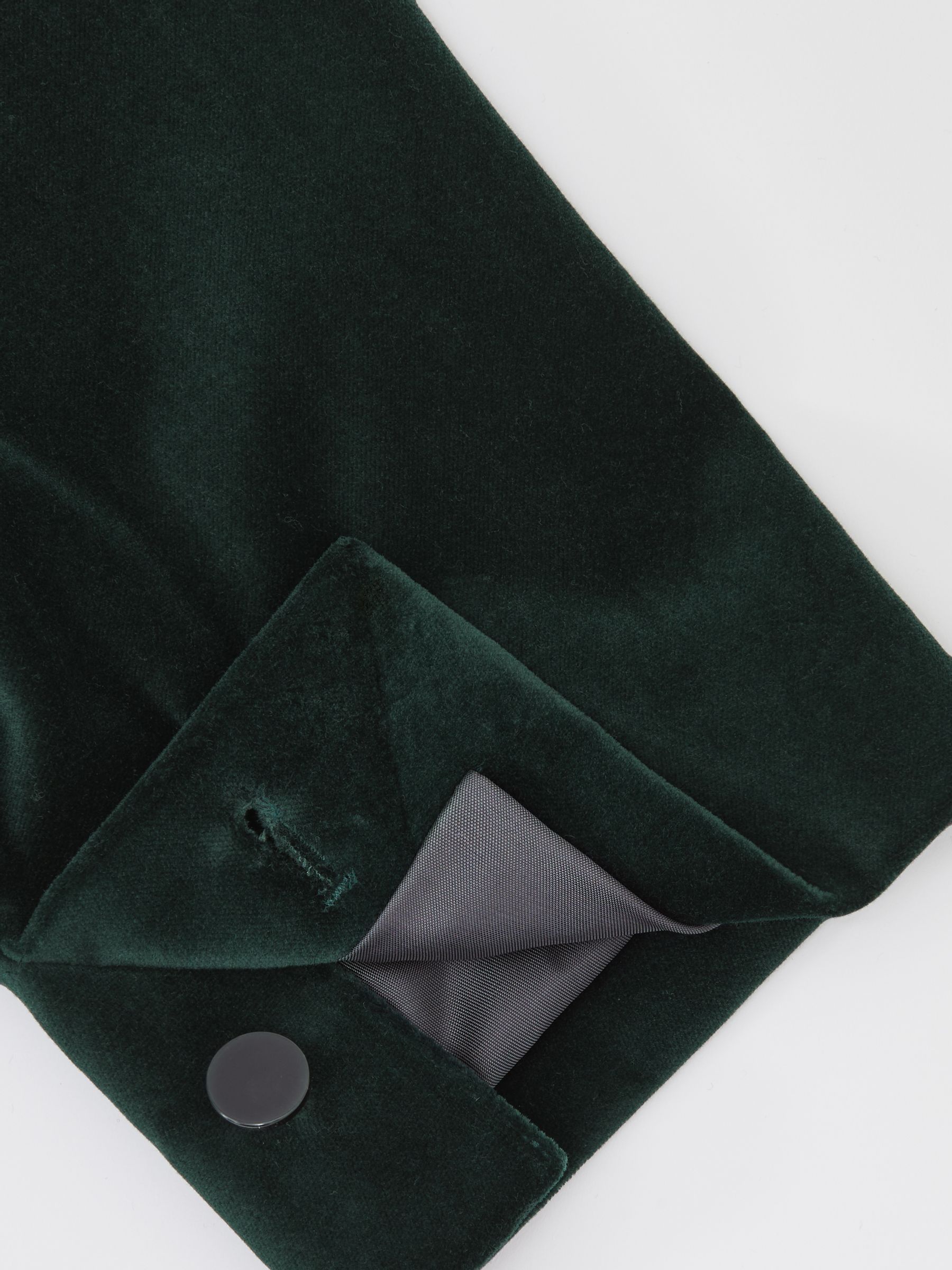 Single-Breasted Velvet Blazer Slim-Fit in Emerald Green