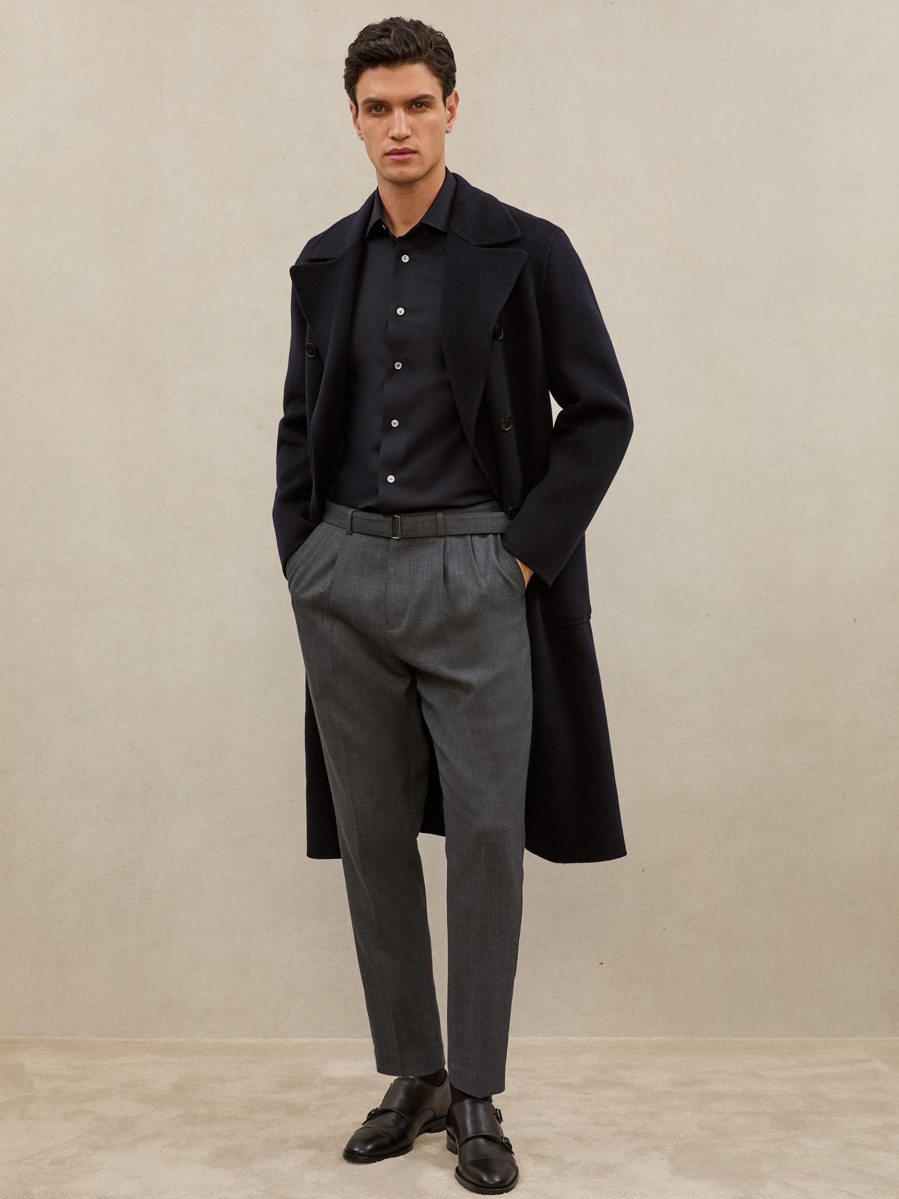 Atelier Wool Regular-Fit Shirt in Navy