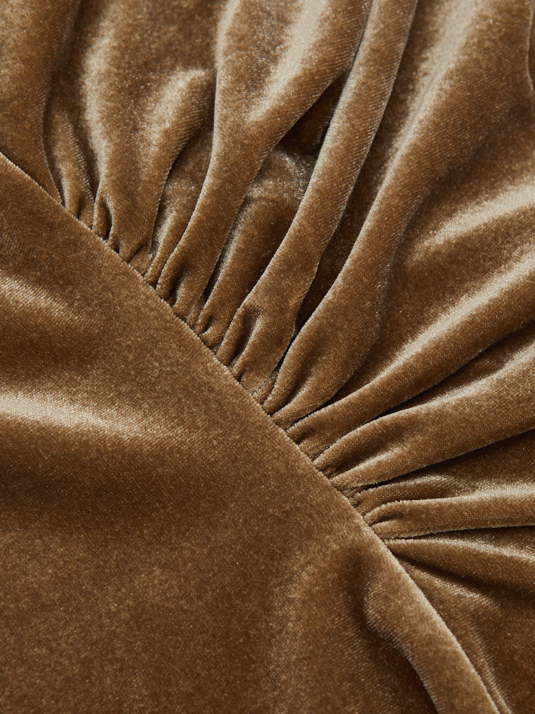 Velvet Drape Sleeveless Top in Gold