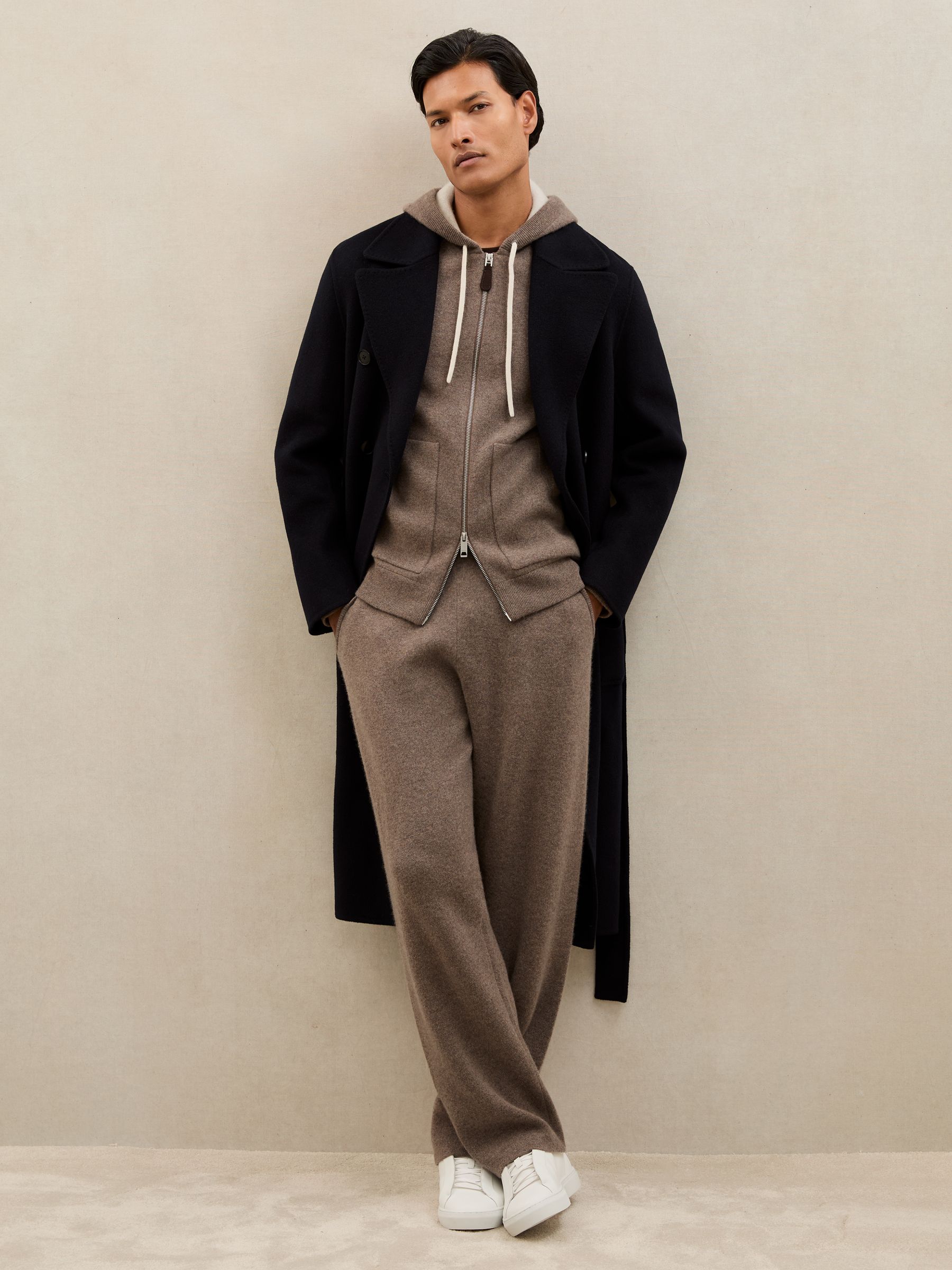 Atelier Cashmere-Blend Joggers in Mouse Brown Melange