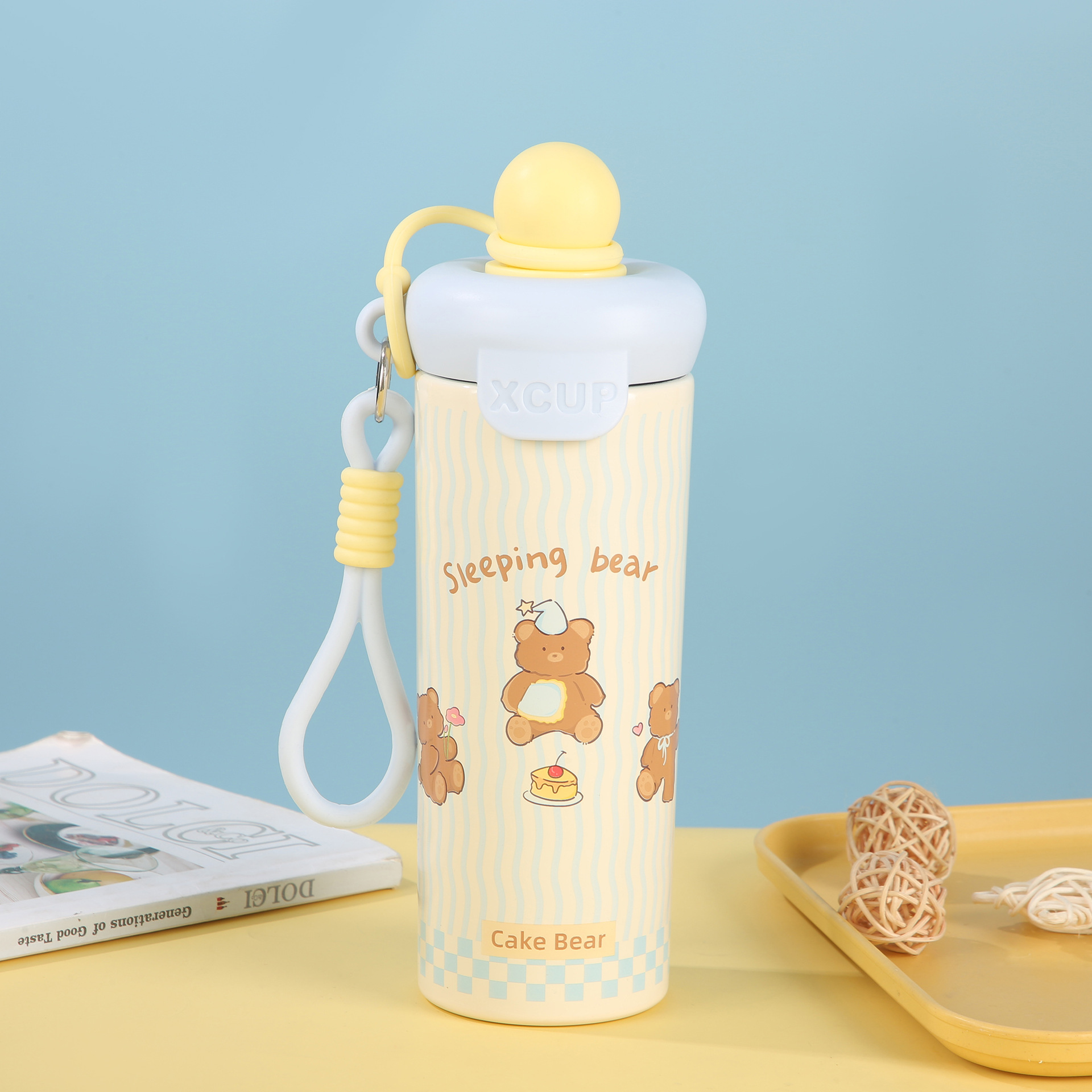Striped Pattern Vacuum Insulated Water Bottle