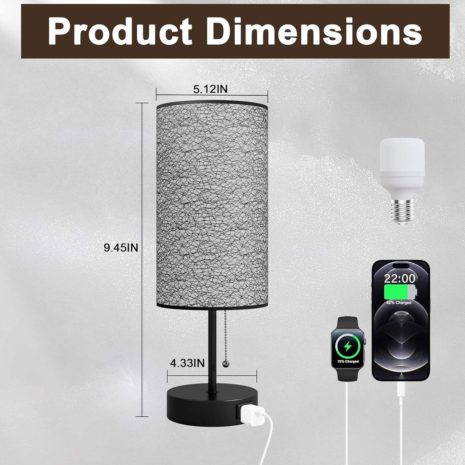 Table Lamp for Bedroom(OnlyAC)