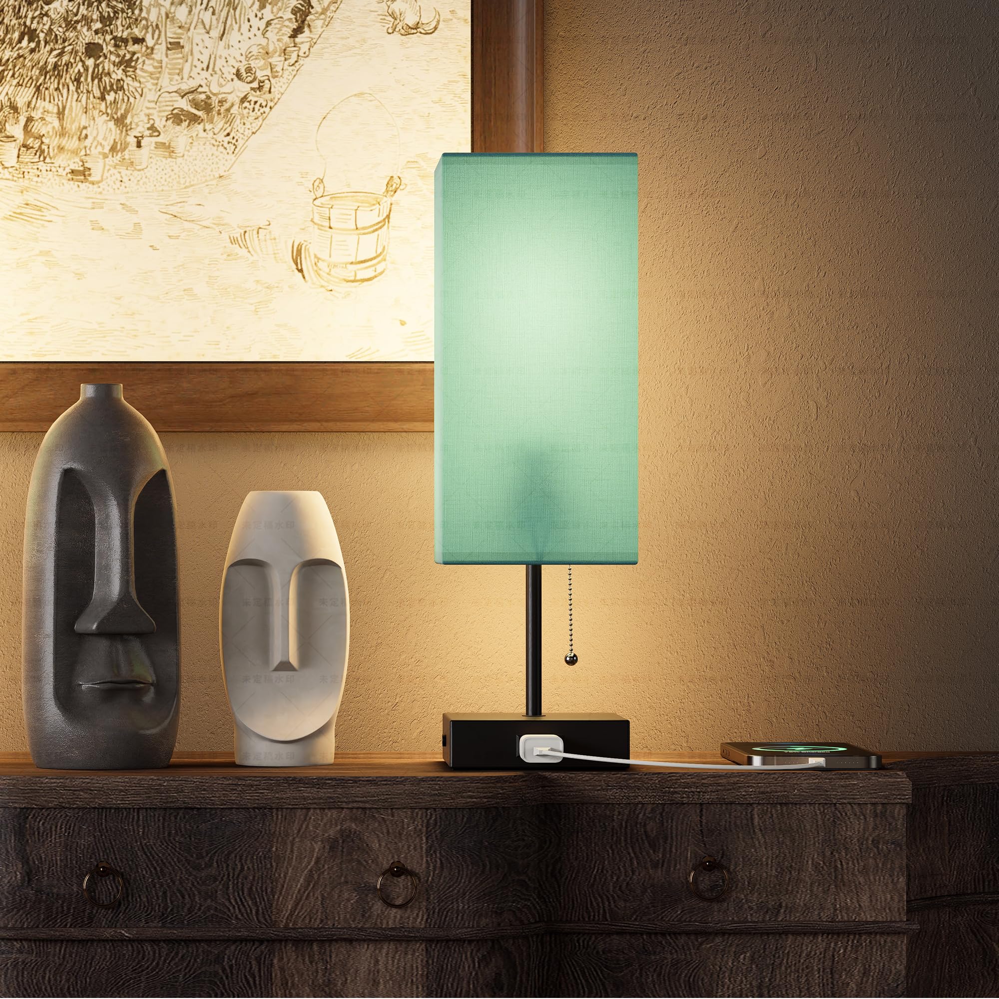 Table Lamp for Bedroom Set of 2