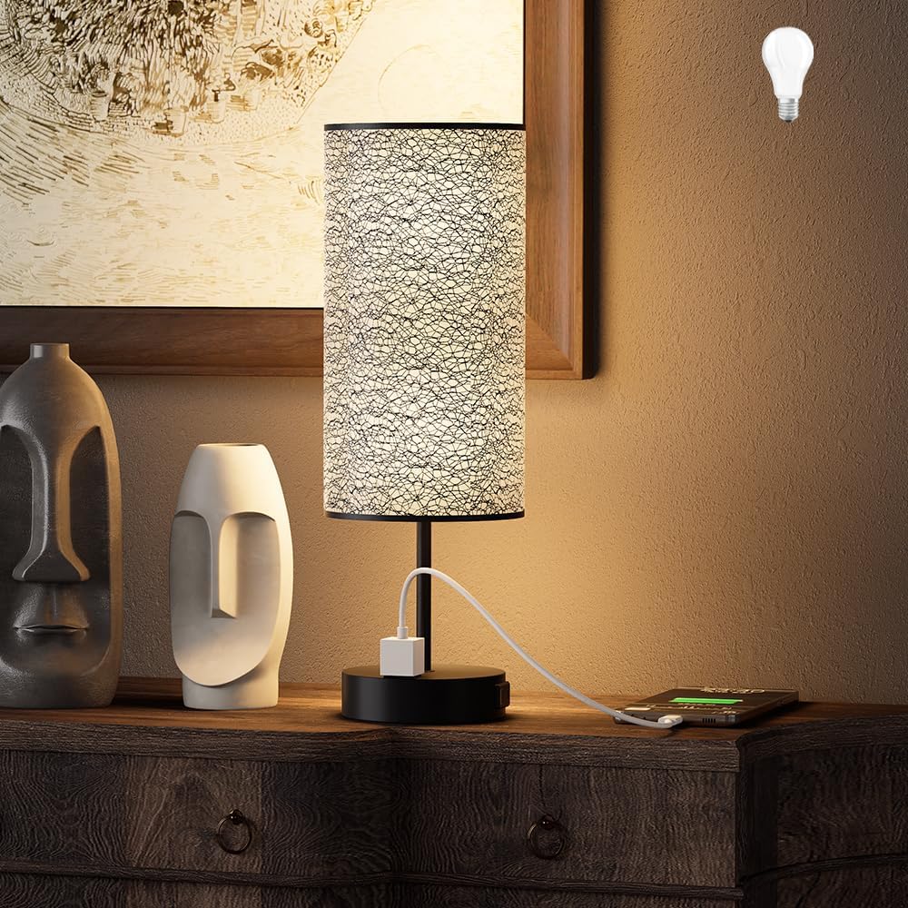 Table Lamp for Bedroom with Touch Control