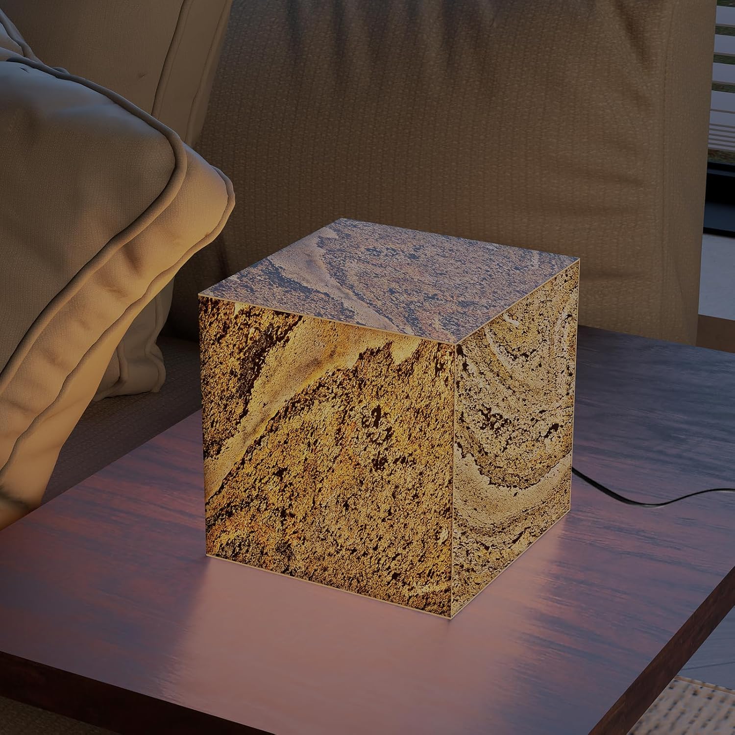 Stone Lamp for Bedroom Handcrafted Ultra-thin Natural Stone