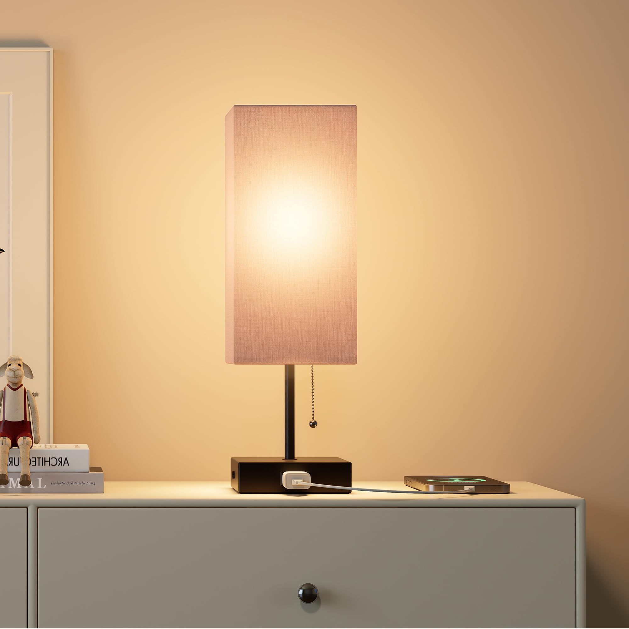 Table Lamp for Bedroom Set of 2